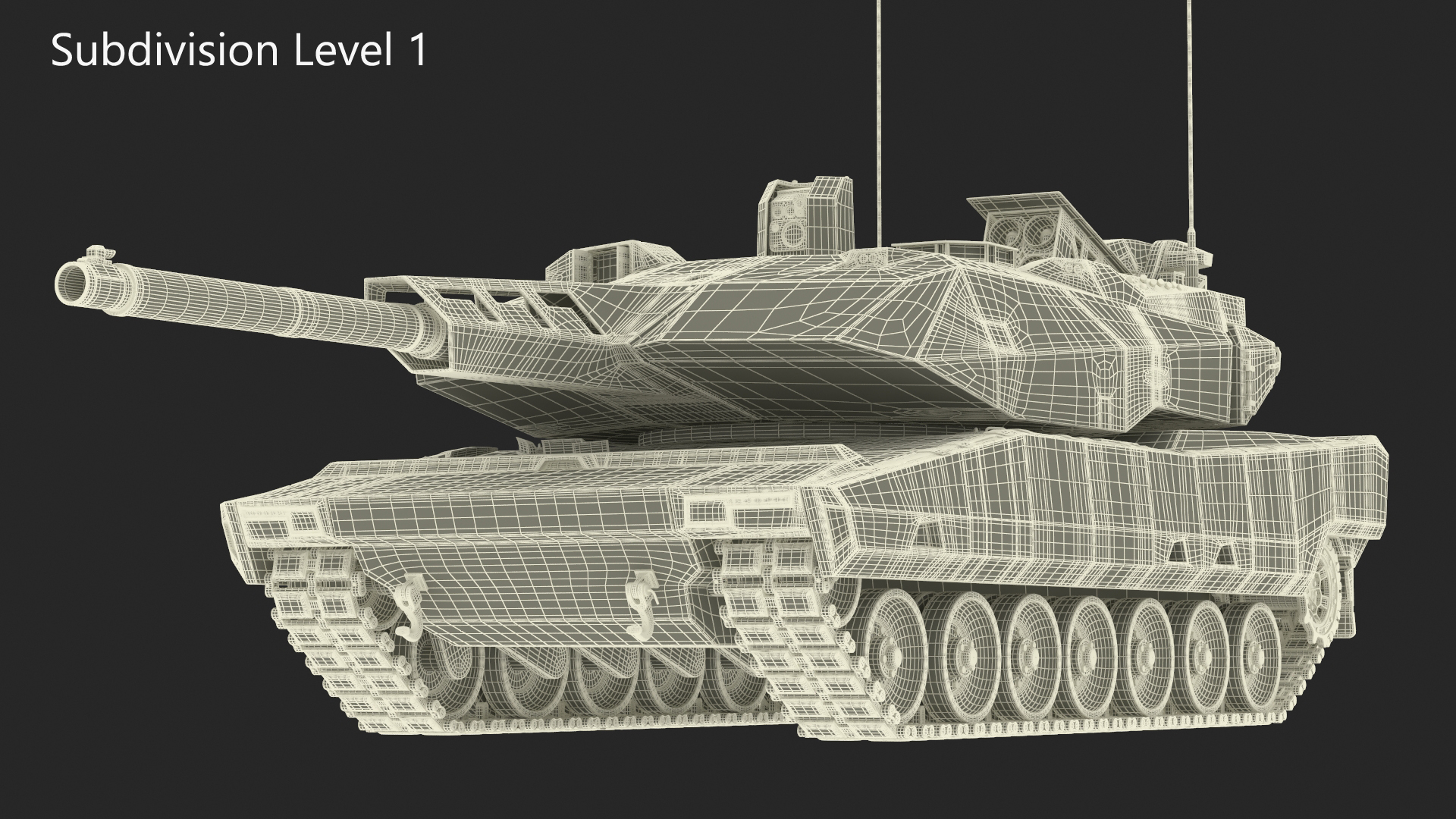 3D model KF 51 Panther Main Battle Tank