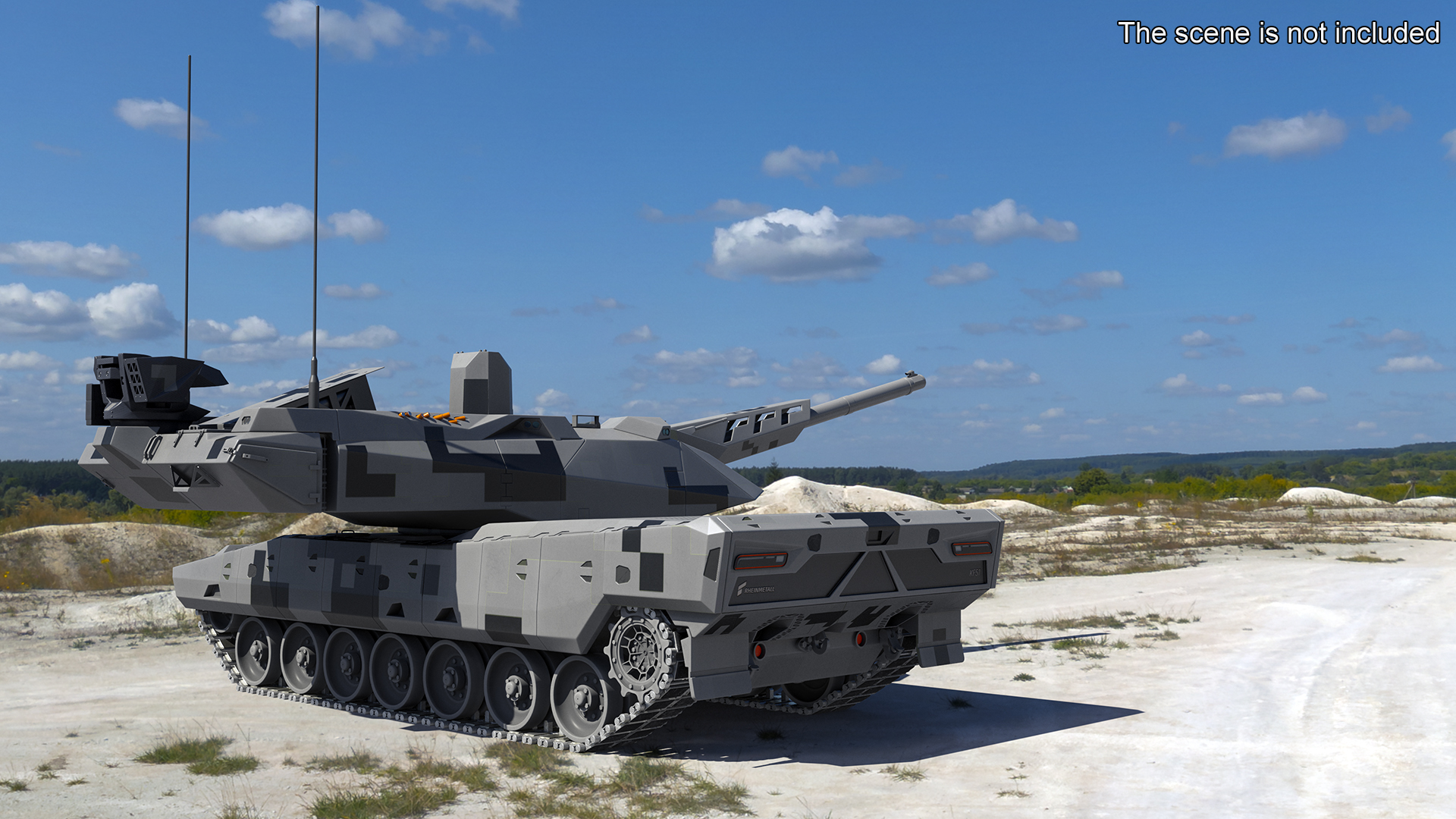 3D model KF 51 Panther Main Battle Tank