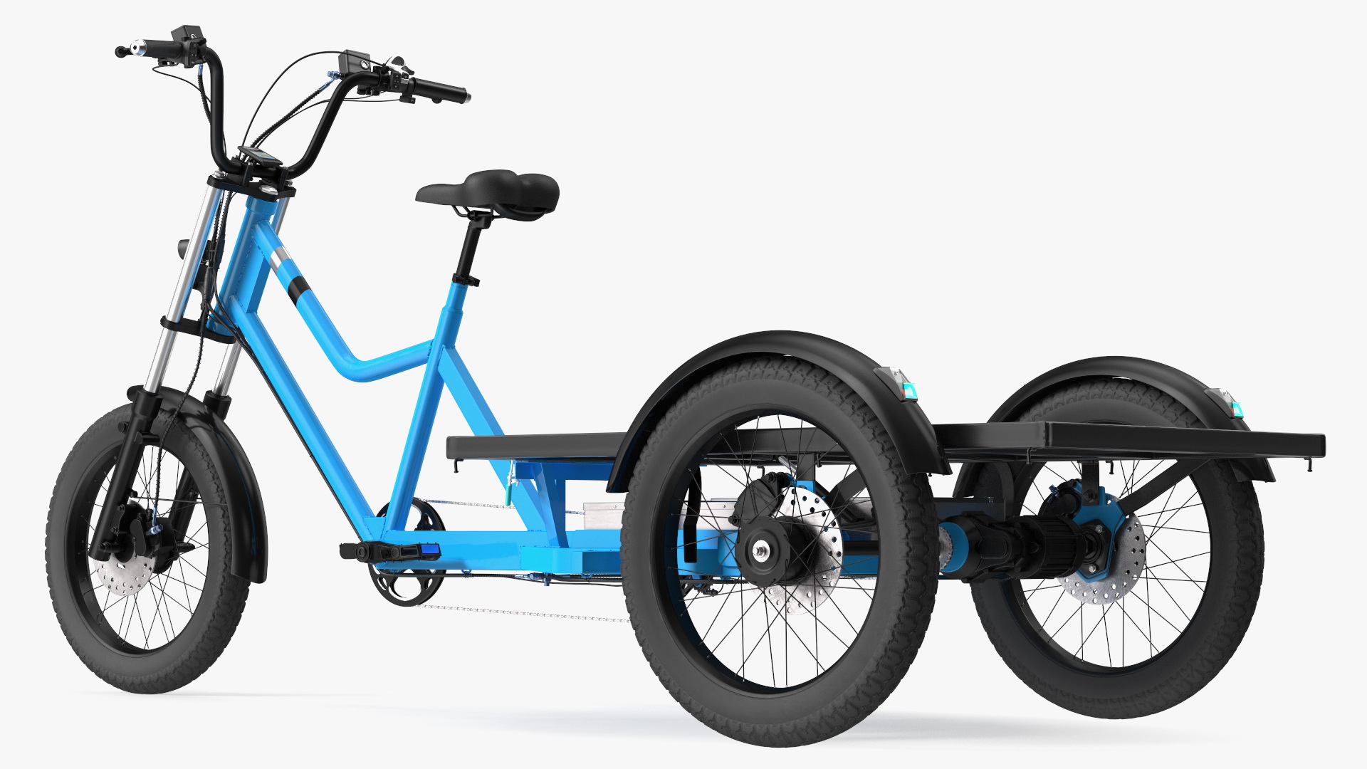 3D model Commercial Grade Electric Trike with  Flatbed