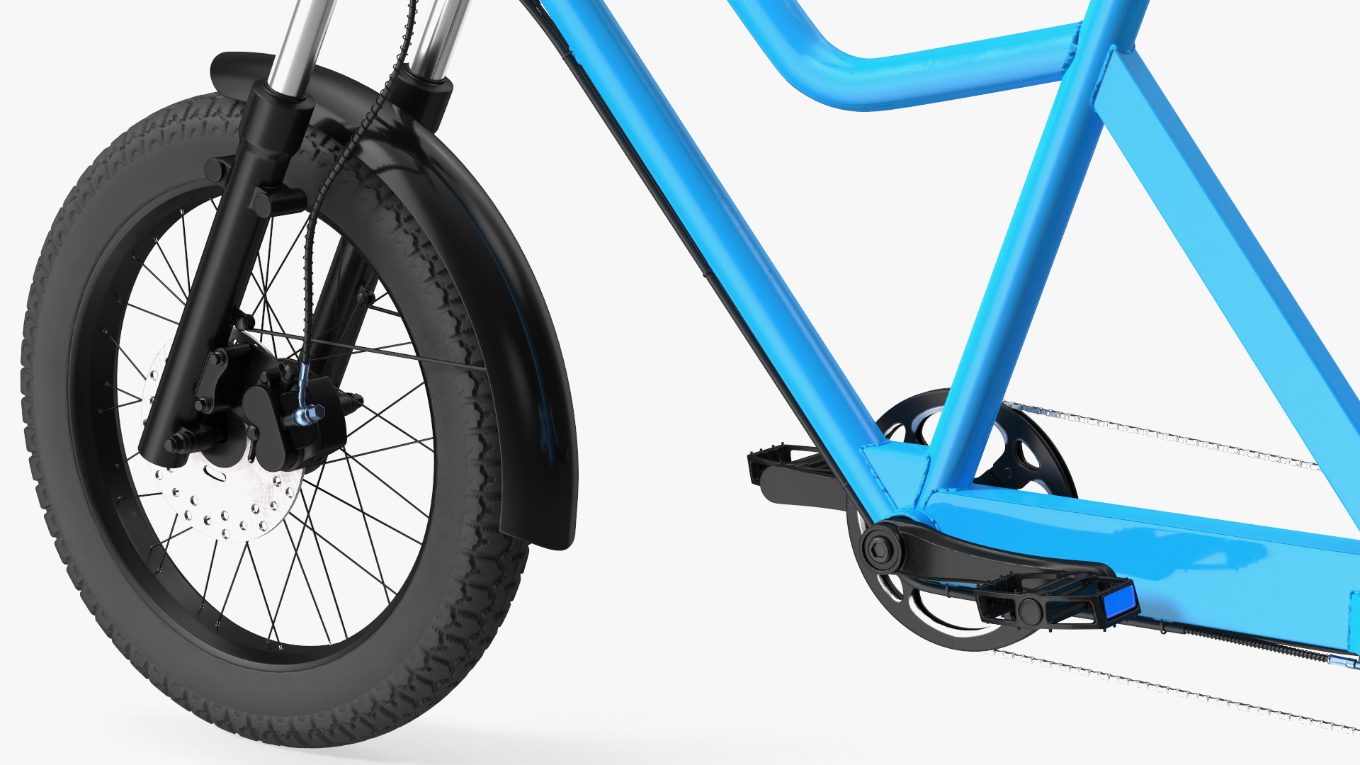 3D model Commercial Grade Electric Trike with  Flatbed