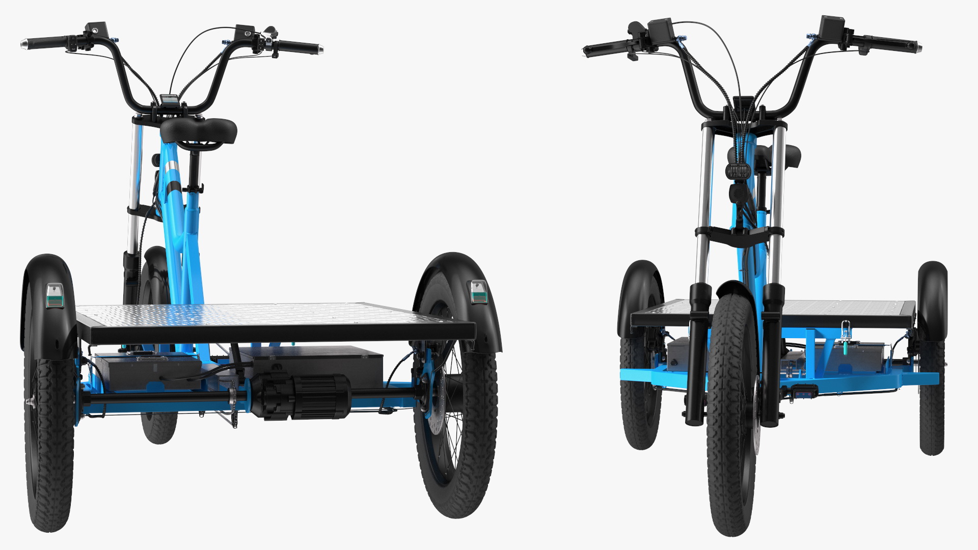 3D model Commercial Grade Electric Trike with  Flatbed