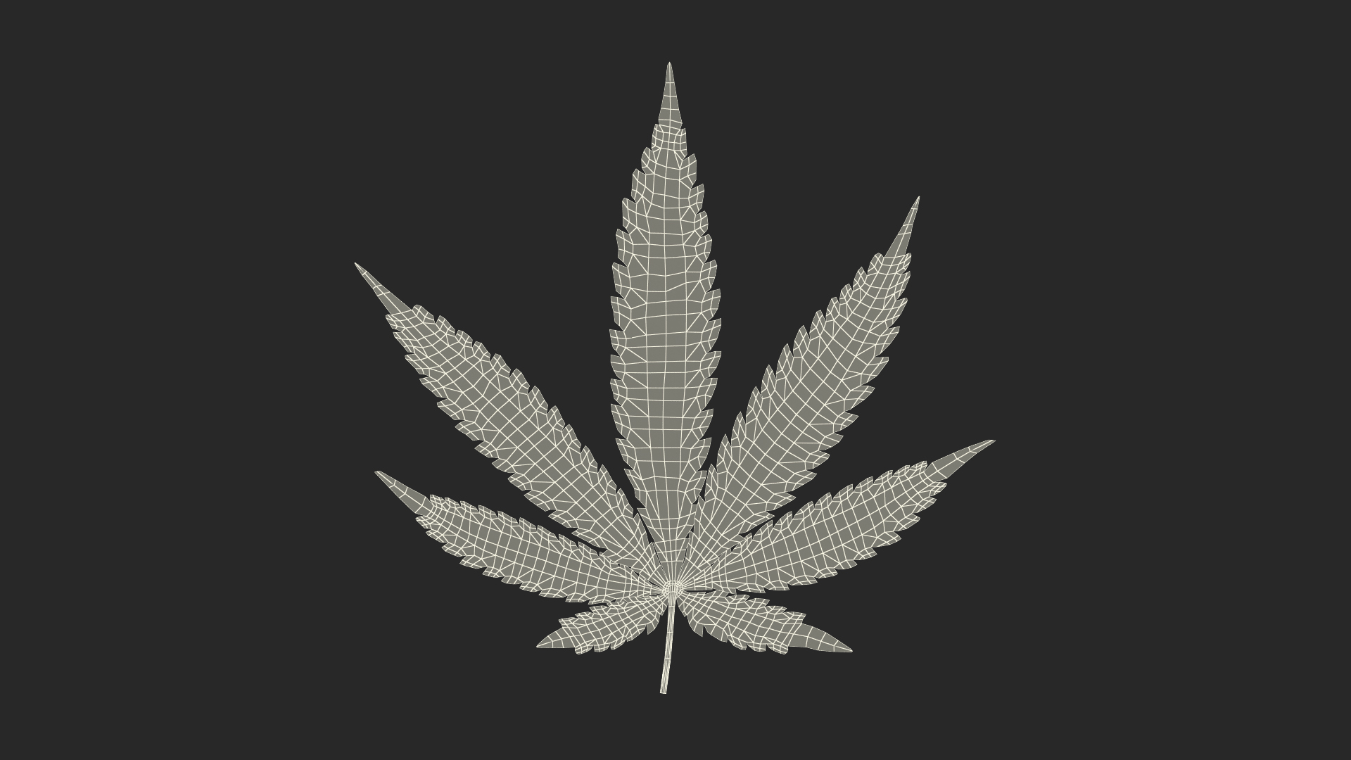 3D Cannabis Leaf model