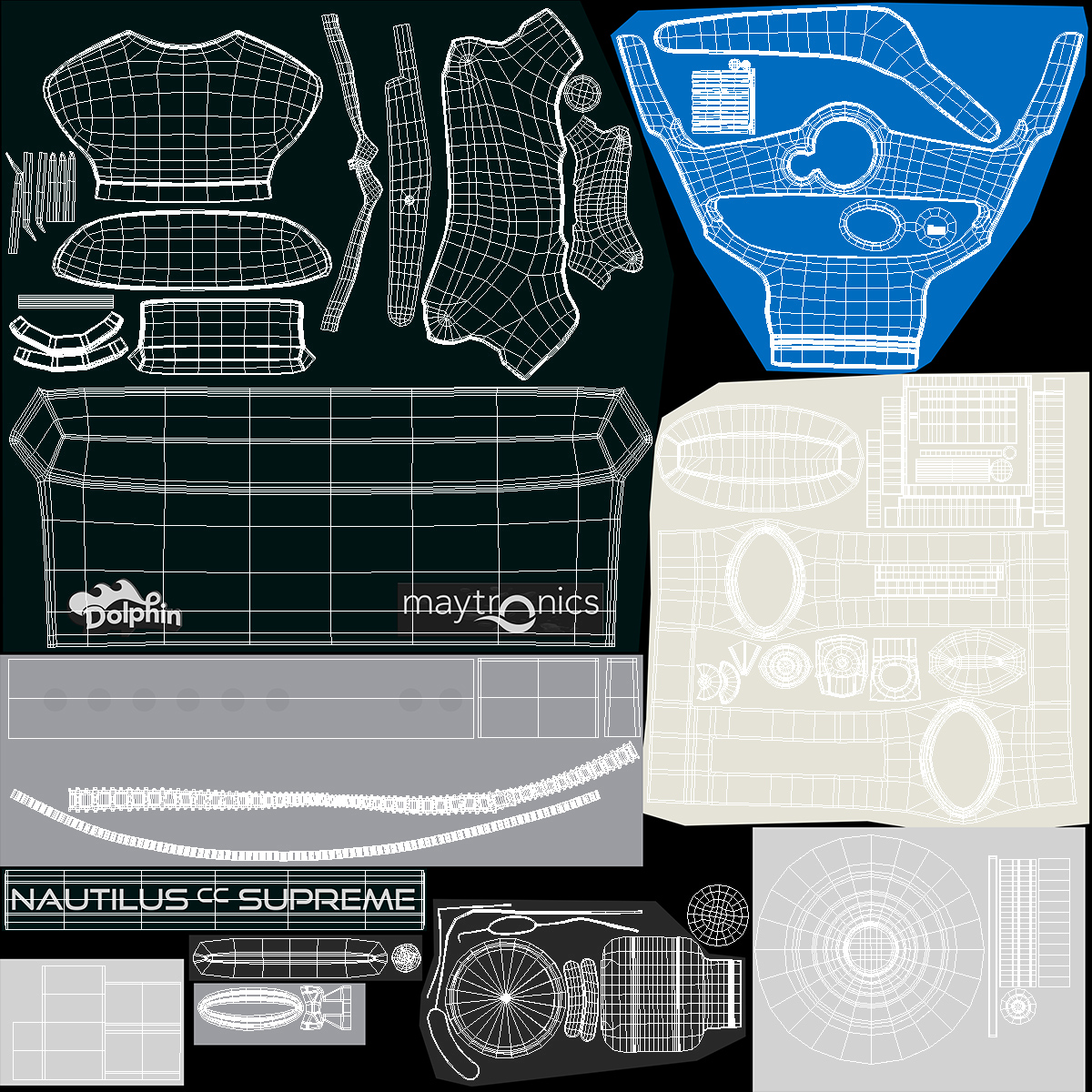 3D DOLPHIN Nautilus Robotic Pool Vacuum Cleaner Rigged