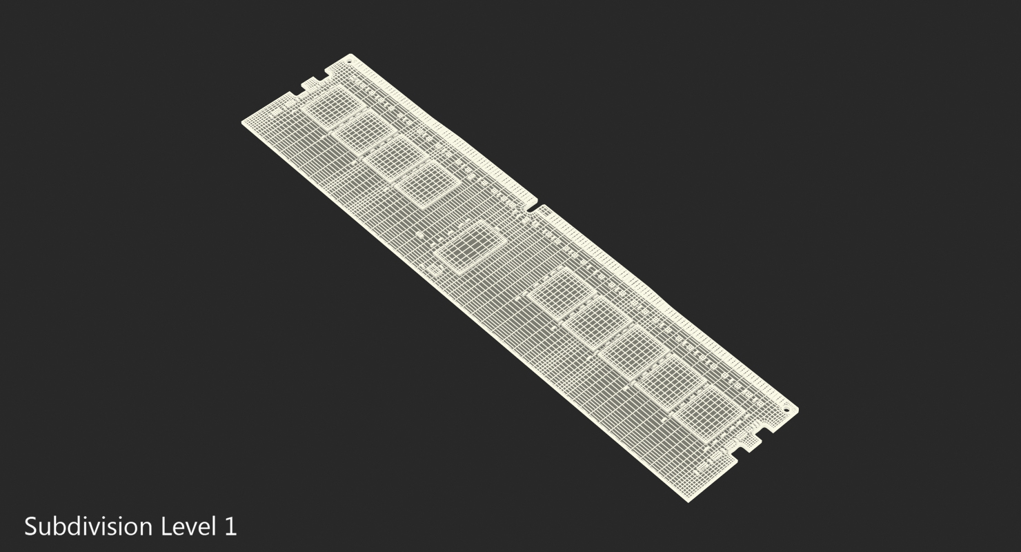 DDR4 SDRAM Memory Module 3D model