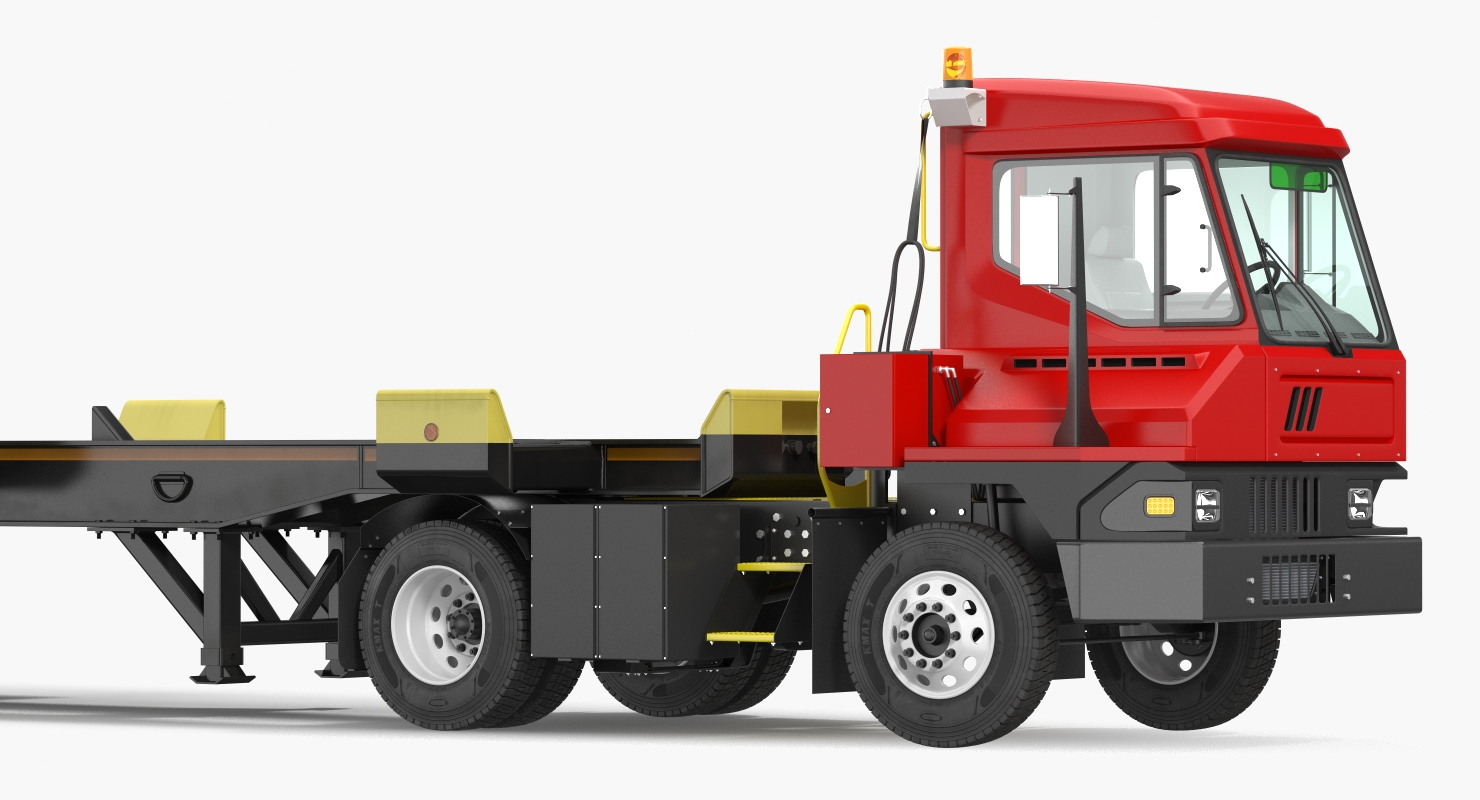 Terminal Tractor with Semi Trailer 3D model