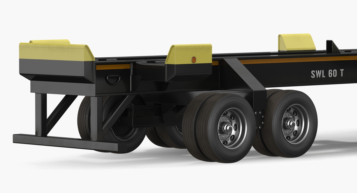 Terminal Tractor with Semi Trailer 3D model