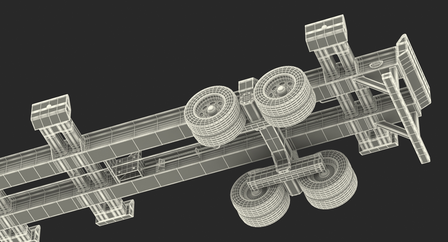 Terminal Tractor with Semi Trailer 3D model