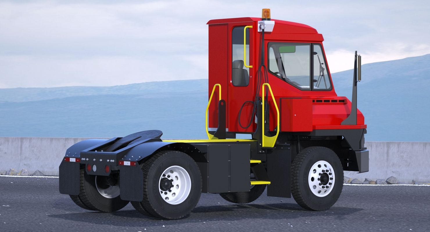 Terminal Tractor with Semi Trailer 3D model