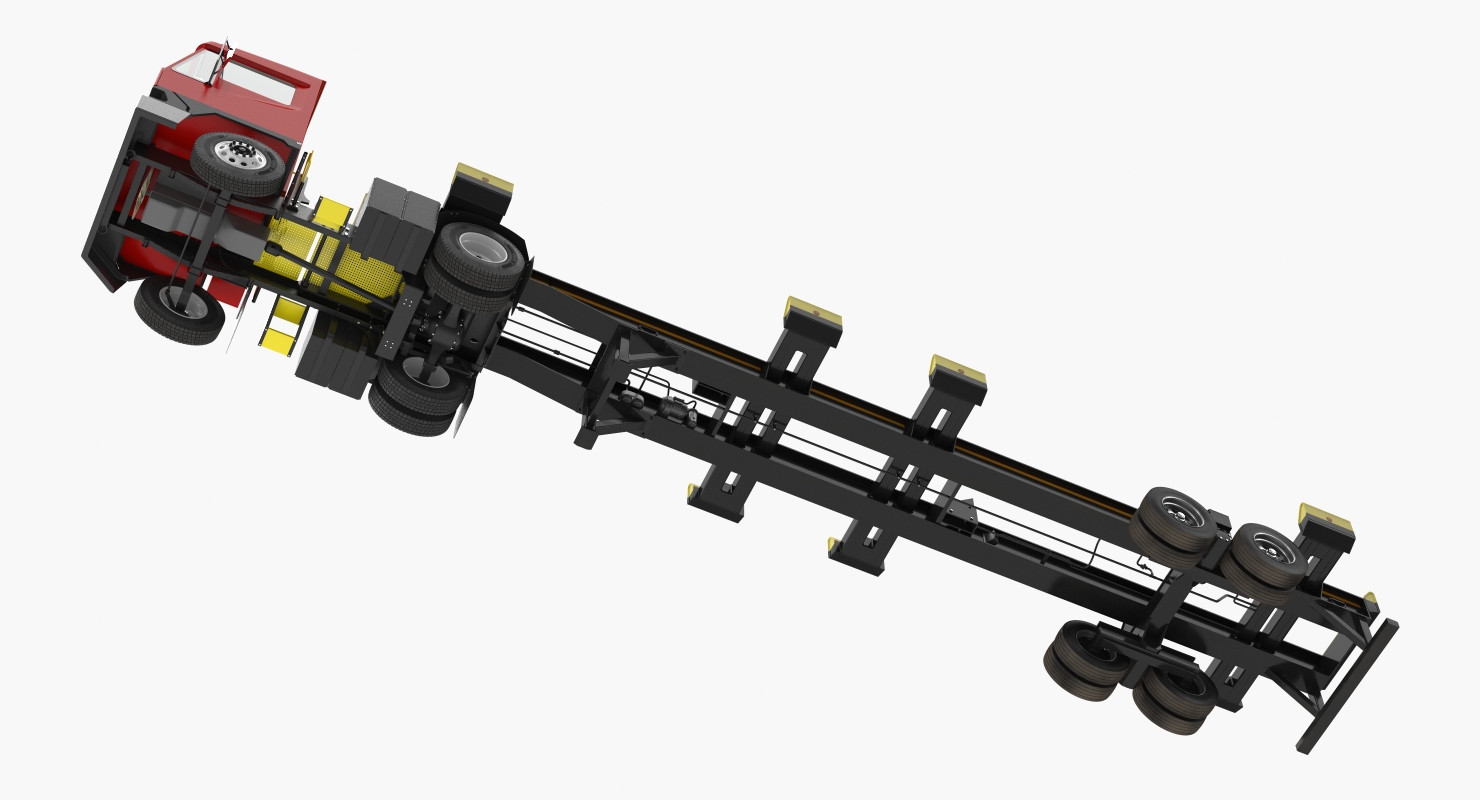 Terminal Tractor with Semi Trailer 3D model