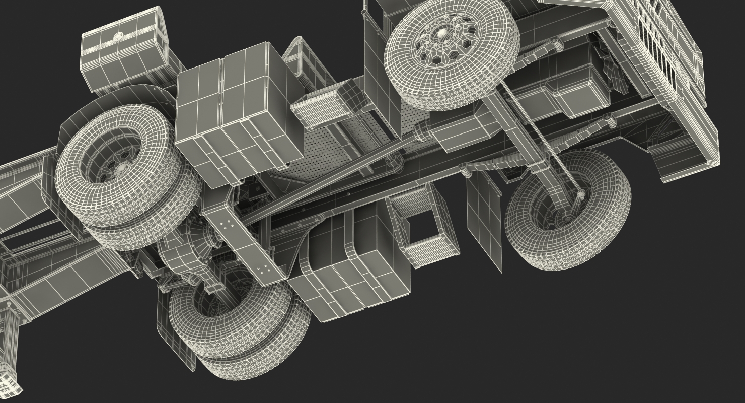 Terminal Tractor with Semi Trailer 3D model