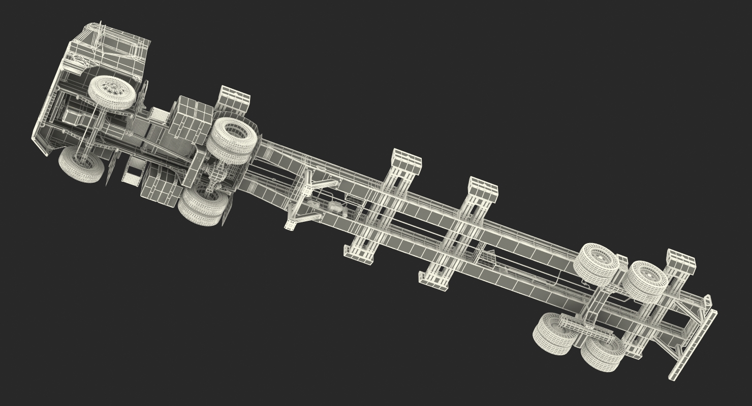 Terminal Tractor with Semi Trailer 3D model