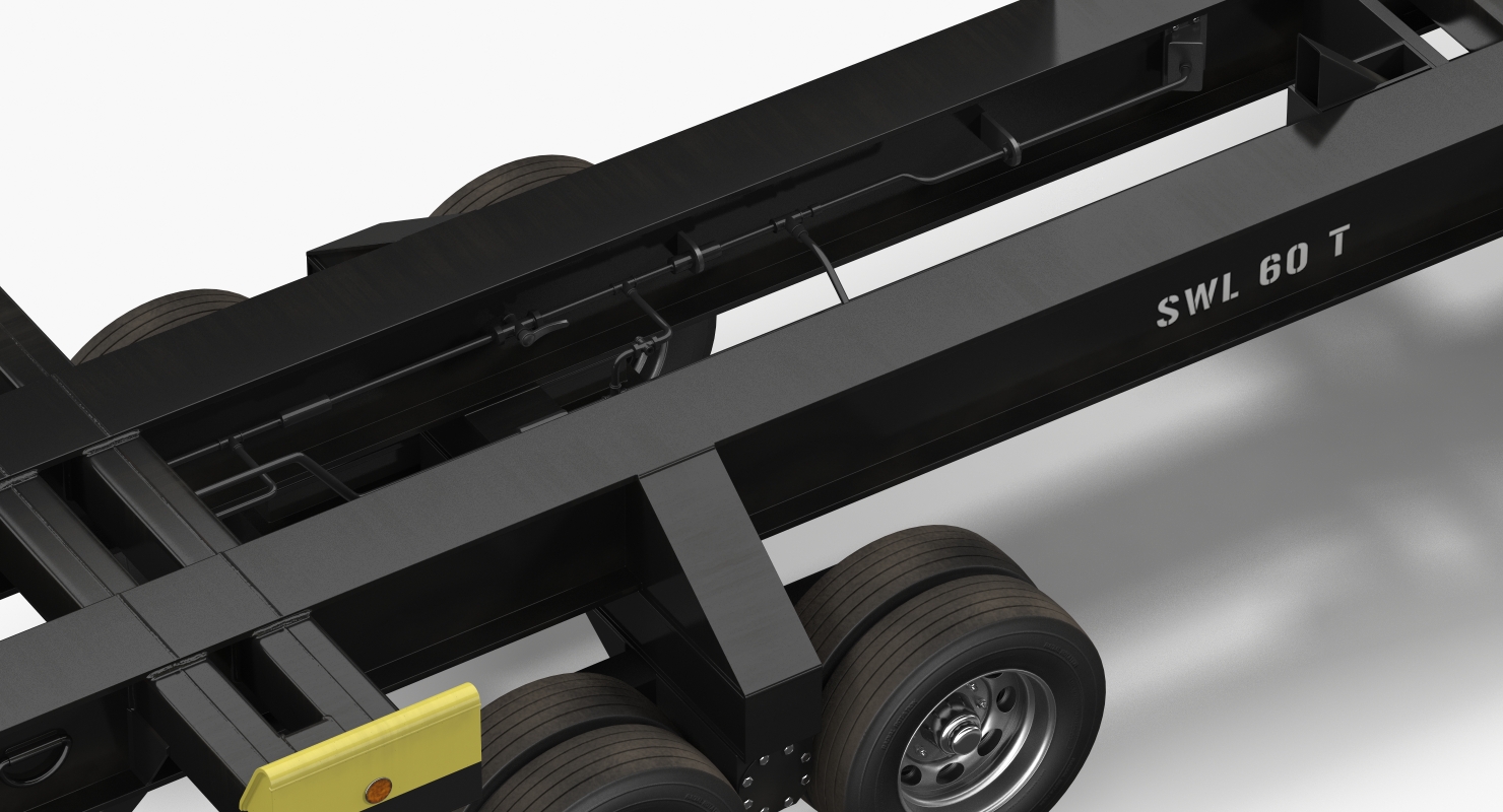 Terminal Tractor with Semi Trailer 3D model