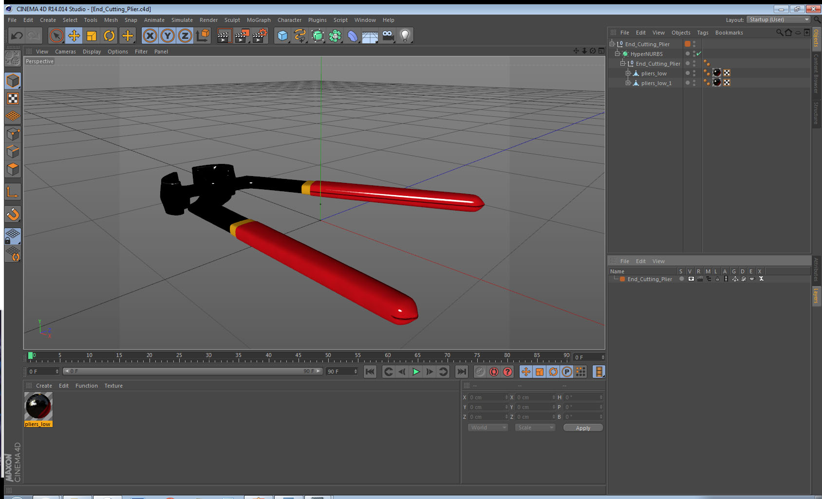 End Cutting Plier 3D