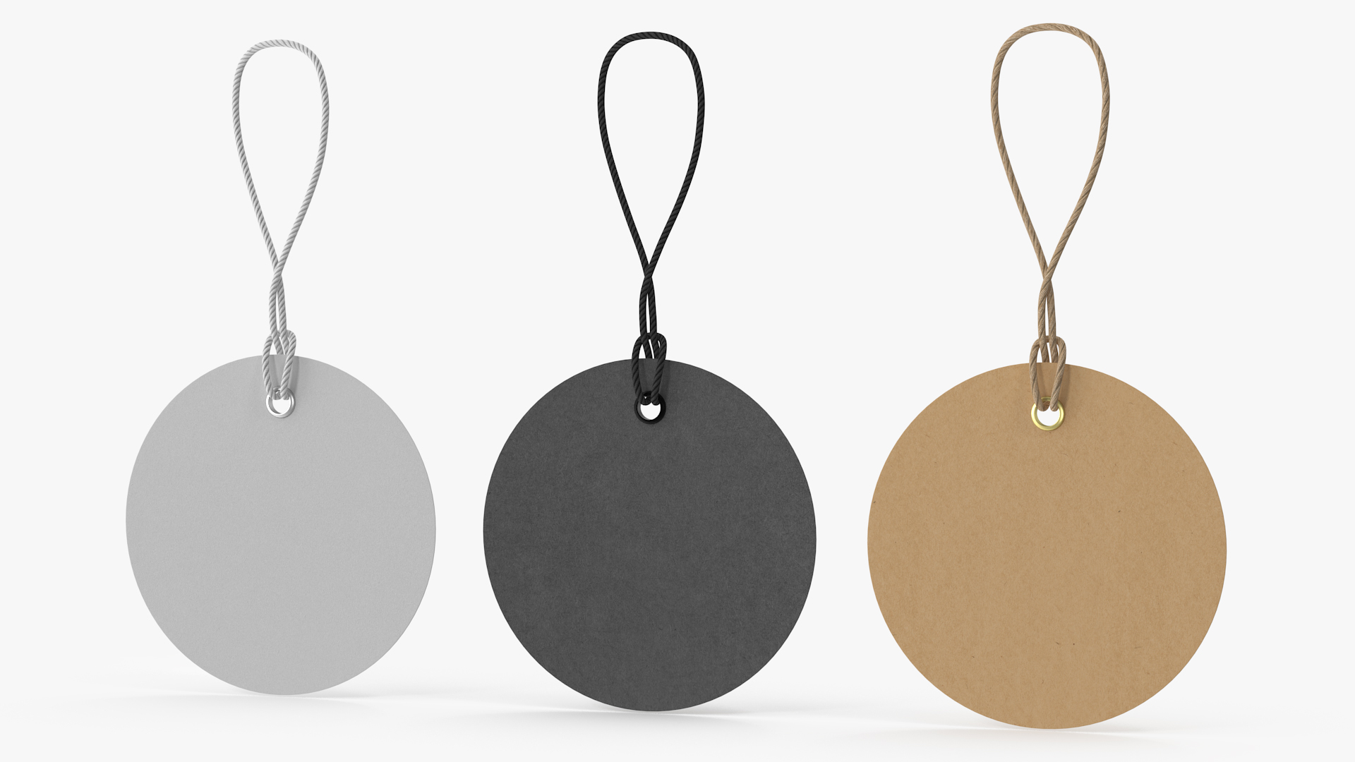 3D model Label Tag Round