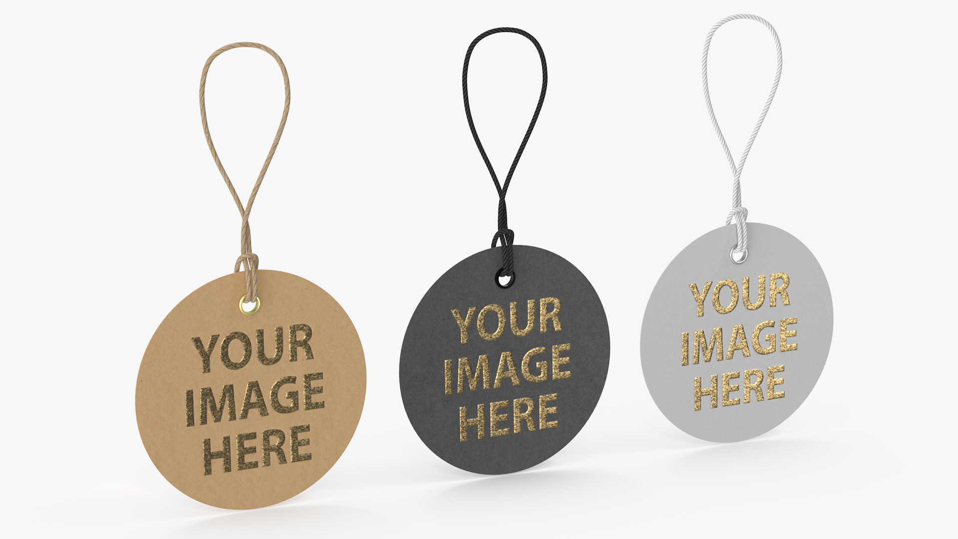 3D model Label Tag Round