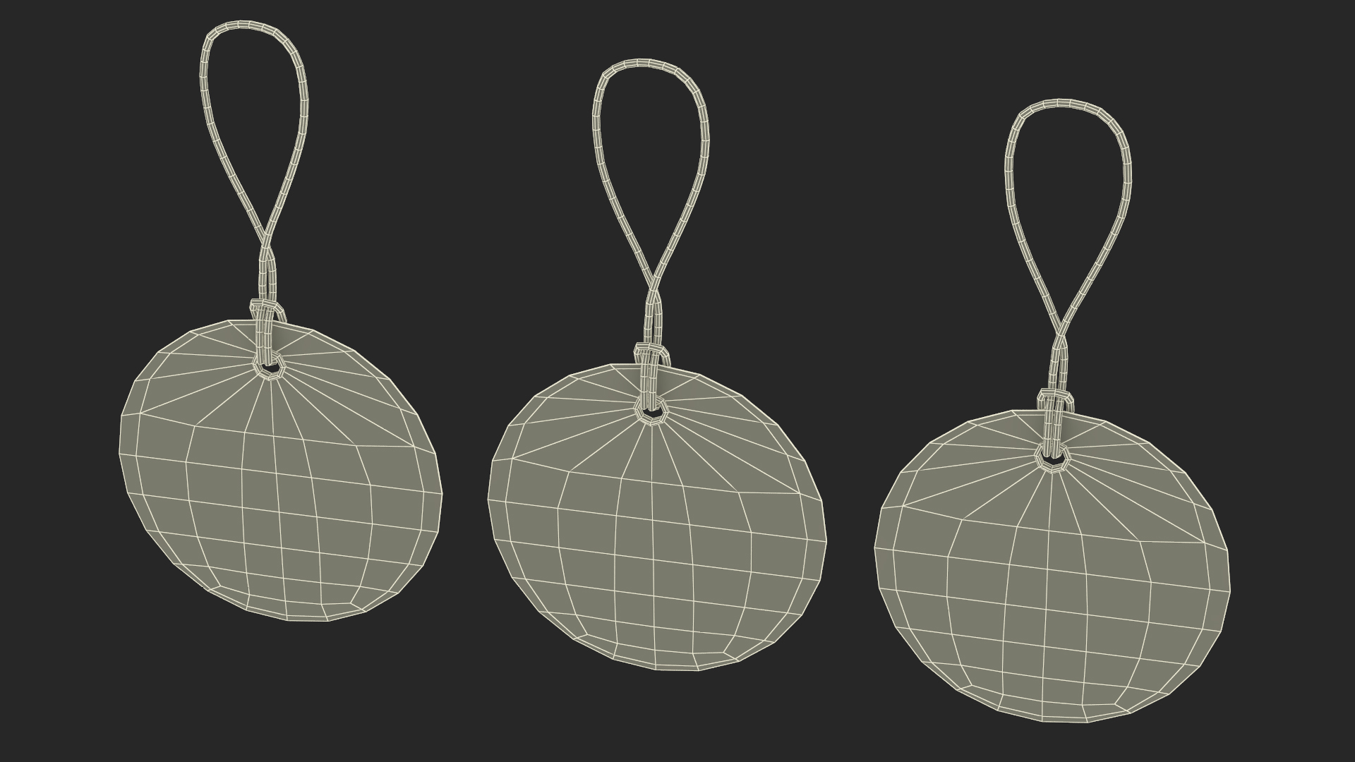 3D model Label Tag Round