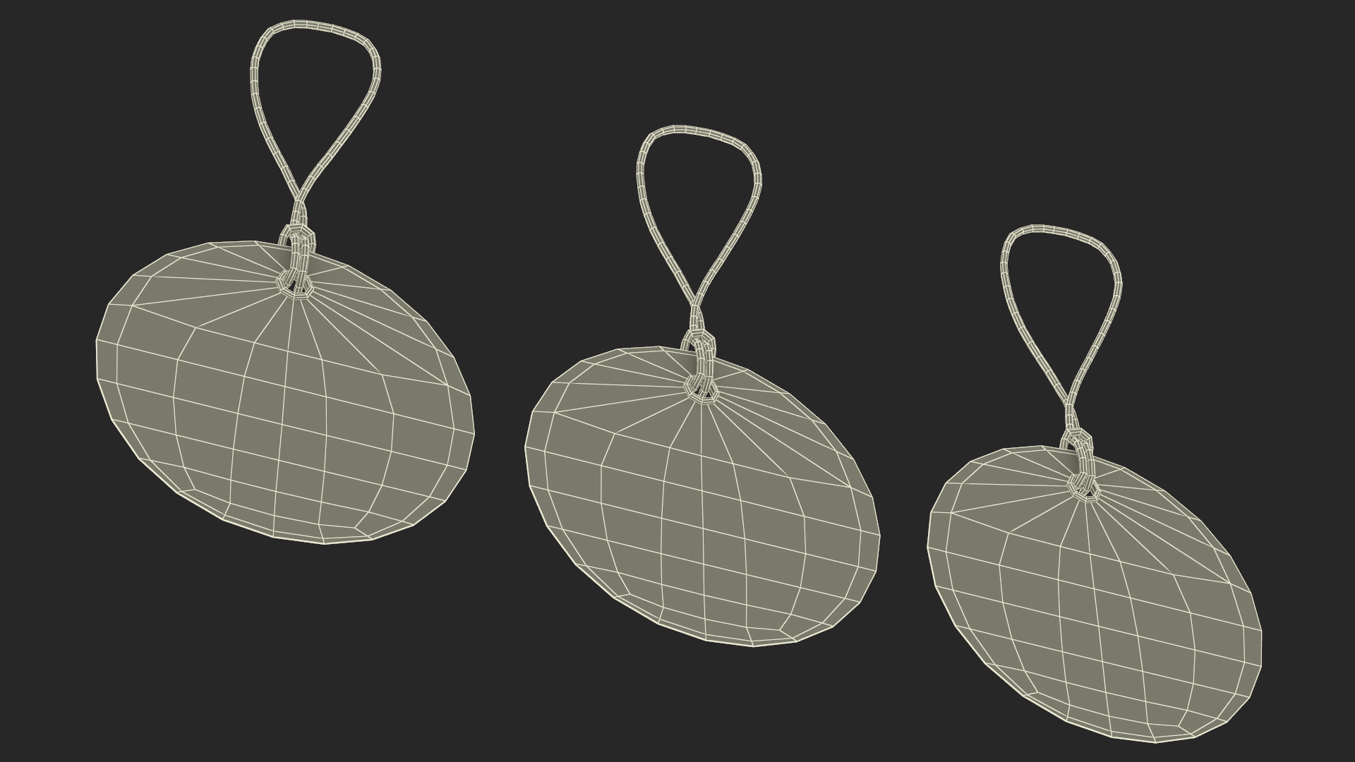 3D model Label Tag Round