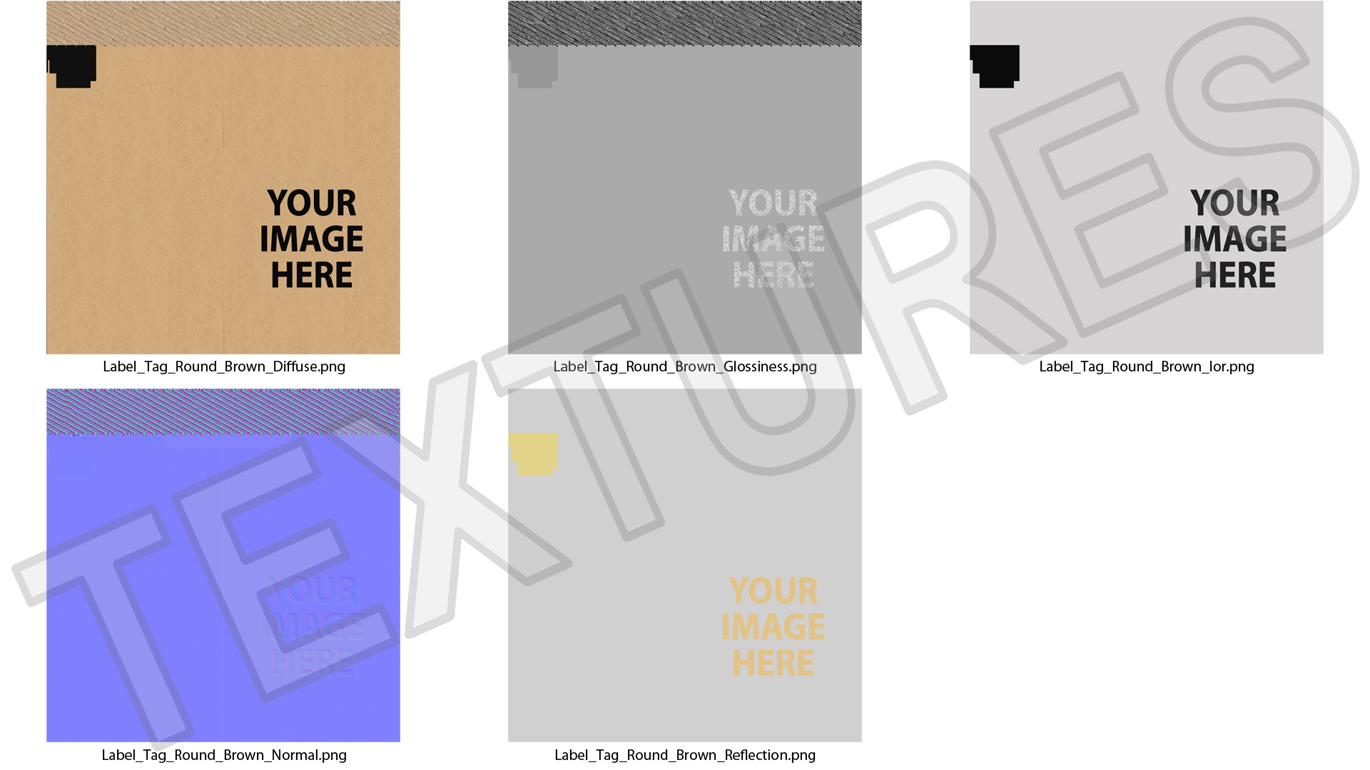 3D model Label Tag Round
