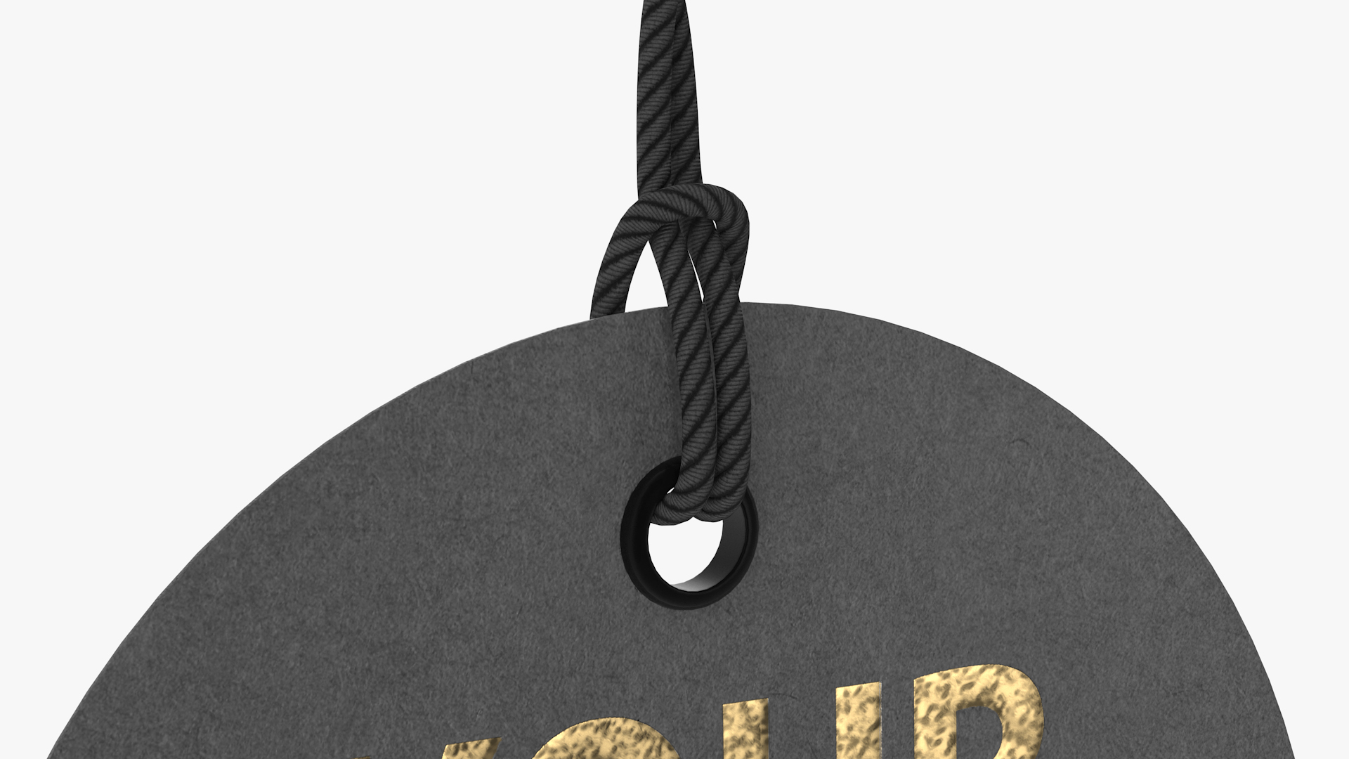 3D model Label Tag Round