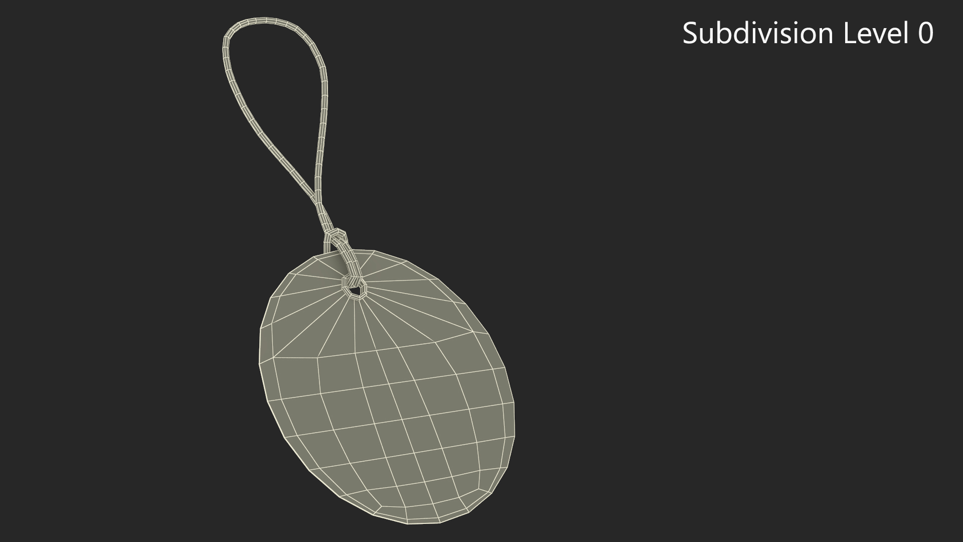 3D model Label Tag Round