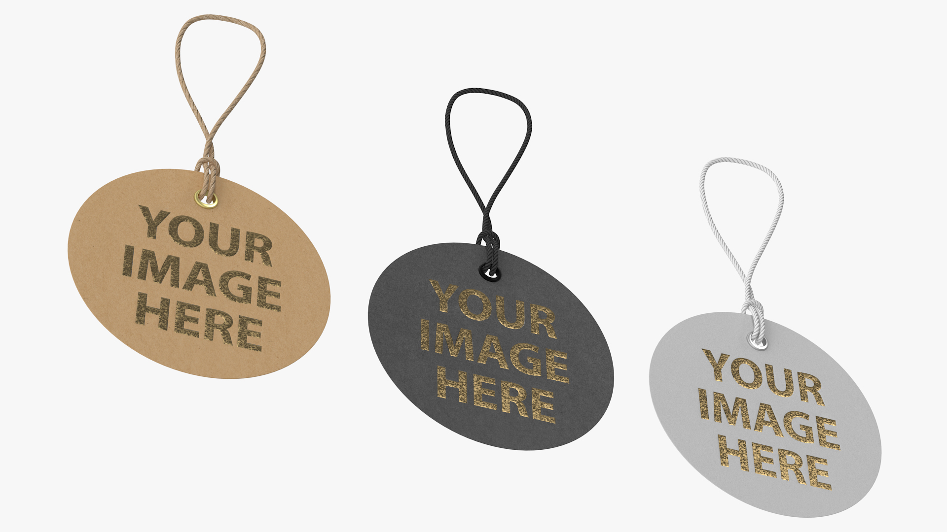 3D model Label Tag Round