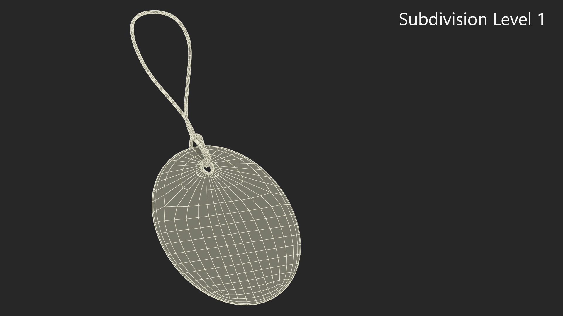 3D model Label Tag Round