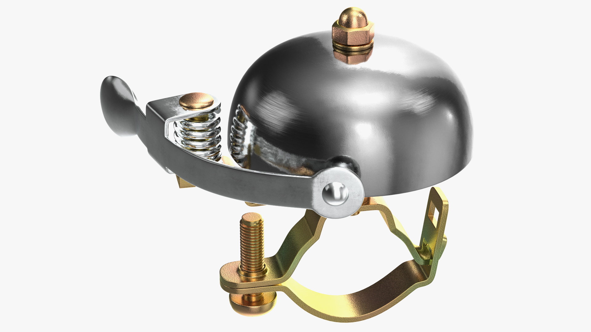Vintage Bicycle Bell with Spring Hammer 3D model