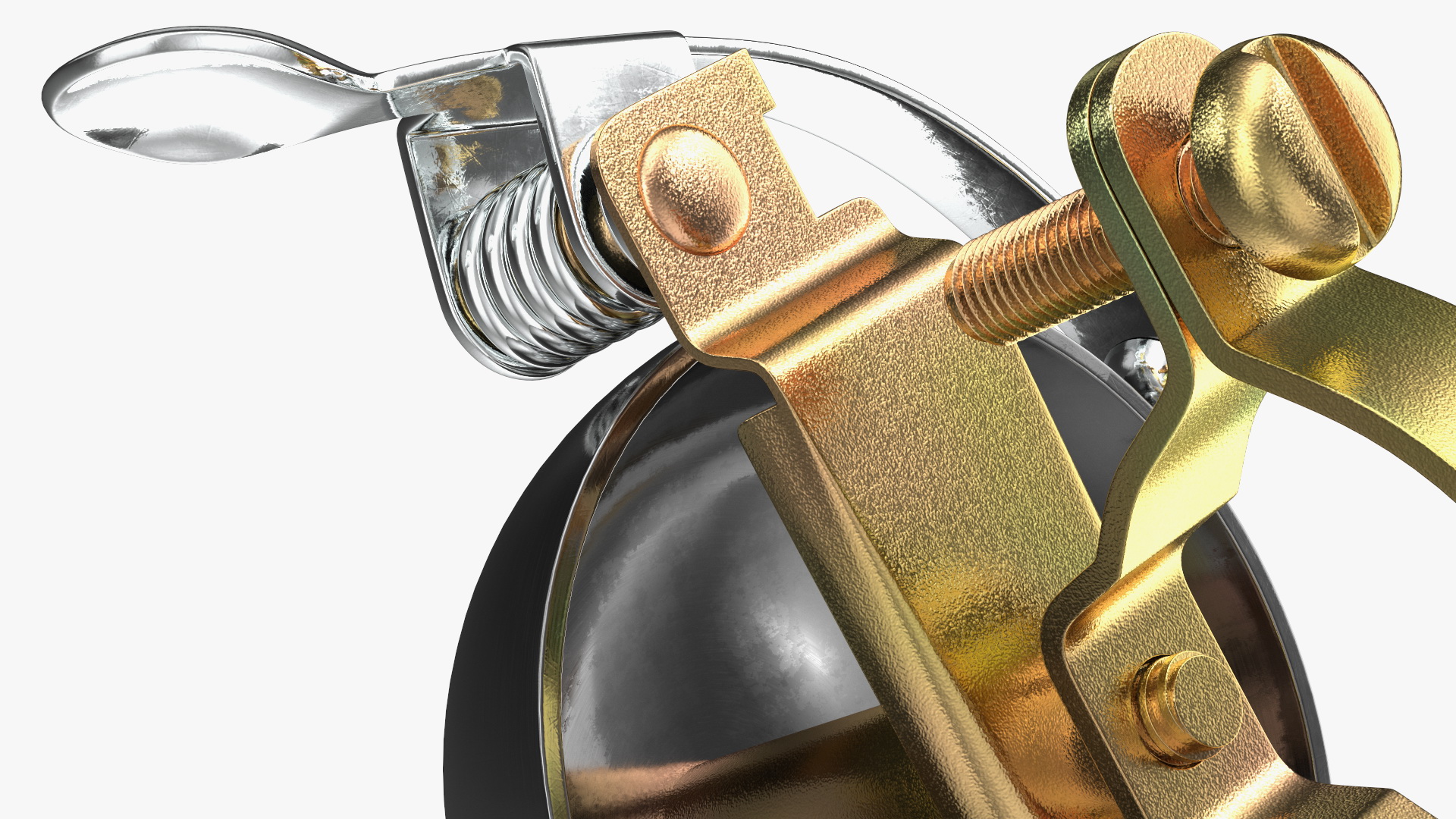 Vintage Bicycle Bell with Spring Hammer 3D model