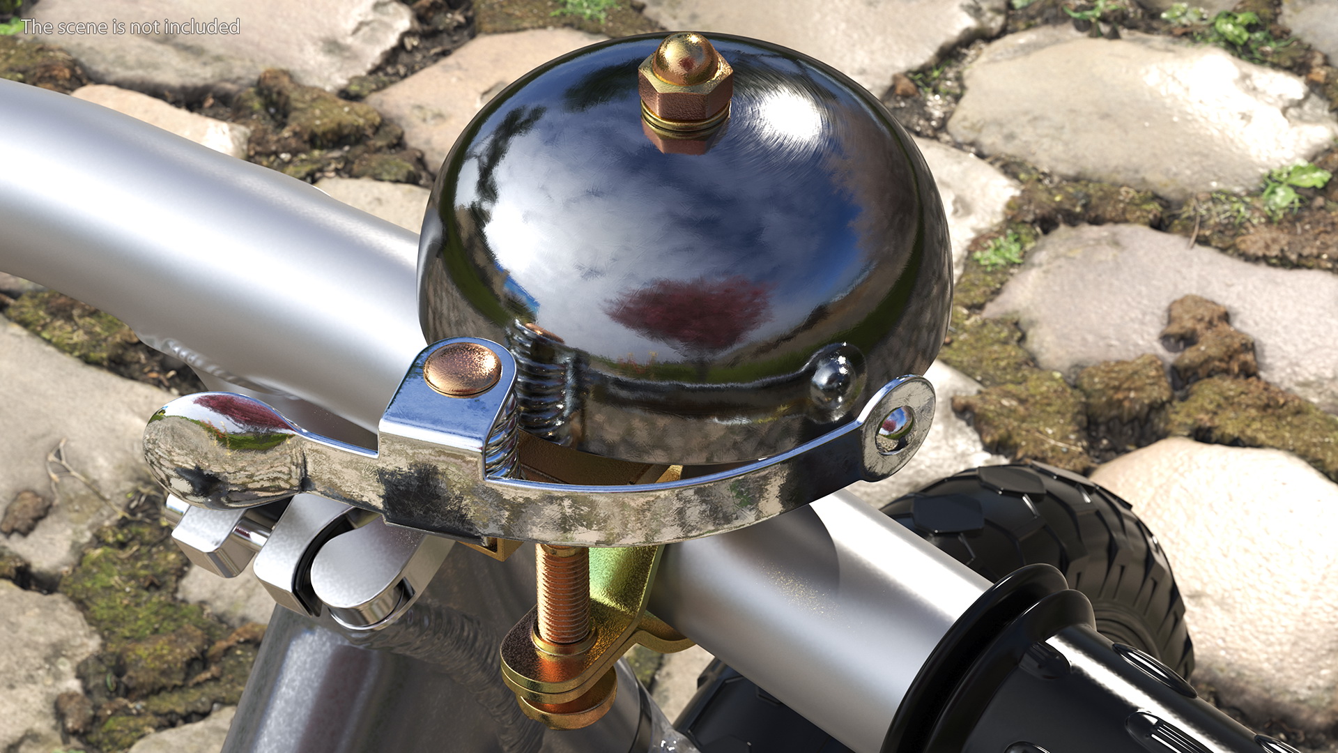 Vintage Bicycle Bell with Spring Hammer 3D model