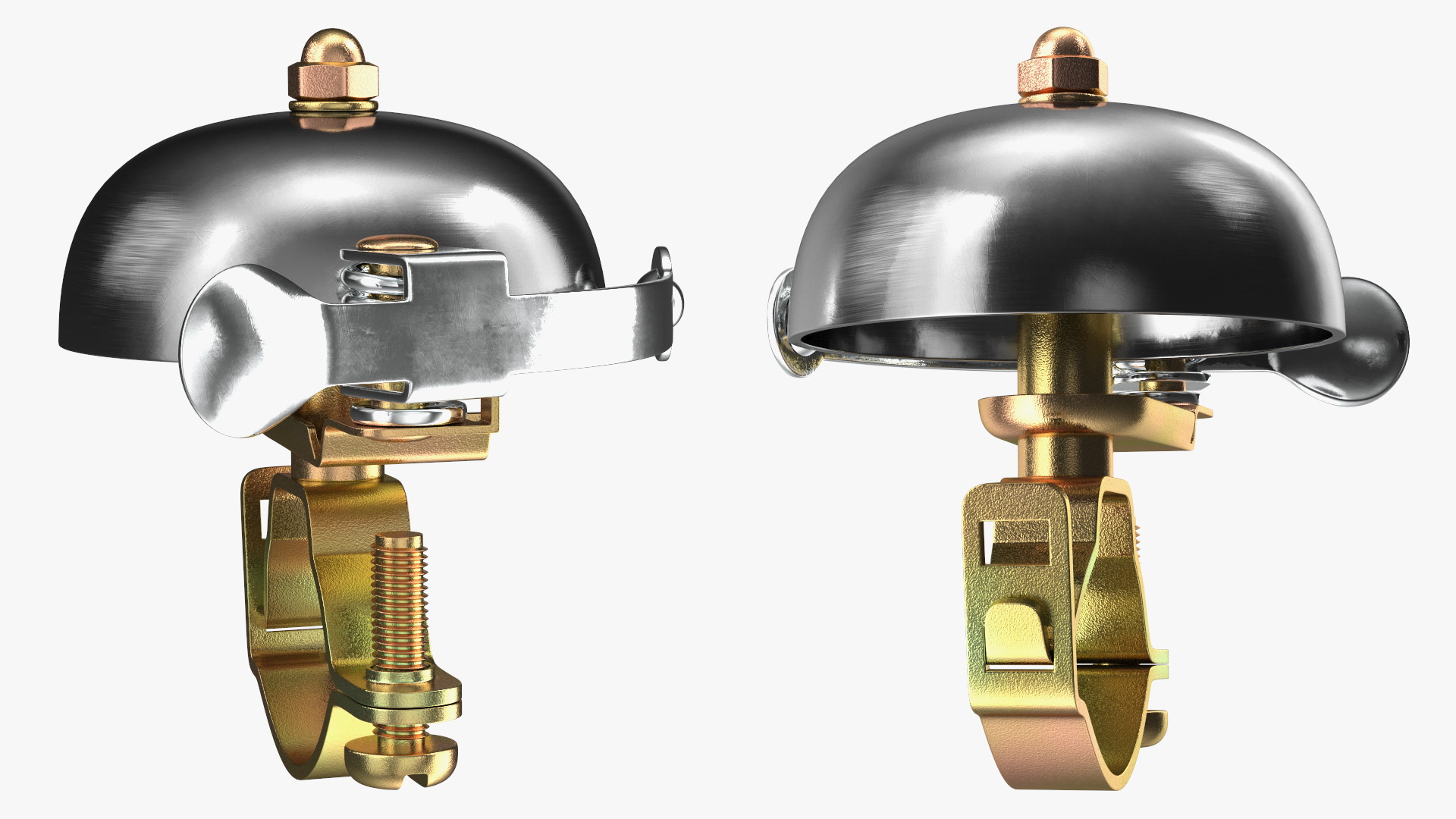 Vintage Bicycle Bell with Spring Hammer 3D model