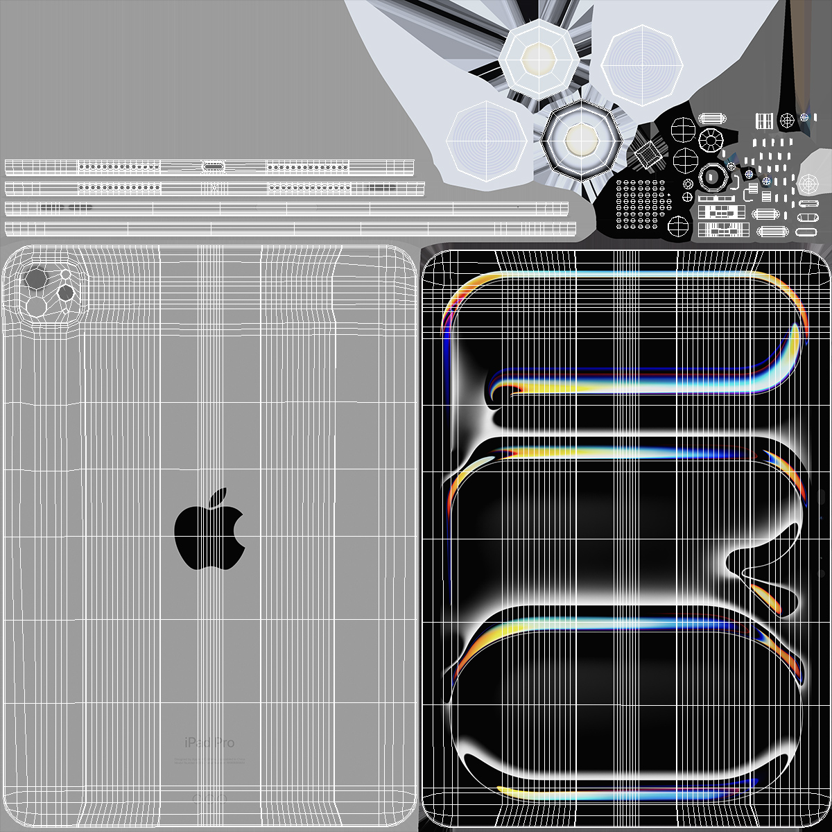 Apple IPad Pro 2024 11 Inch Silver 3D model