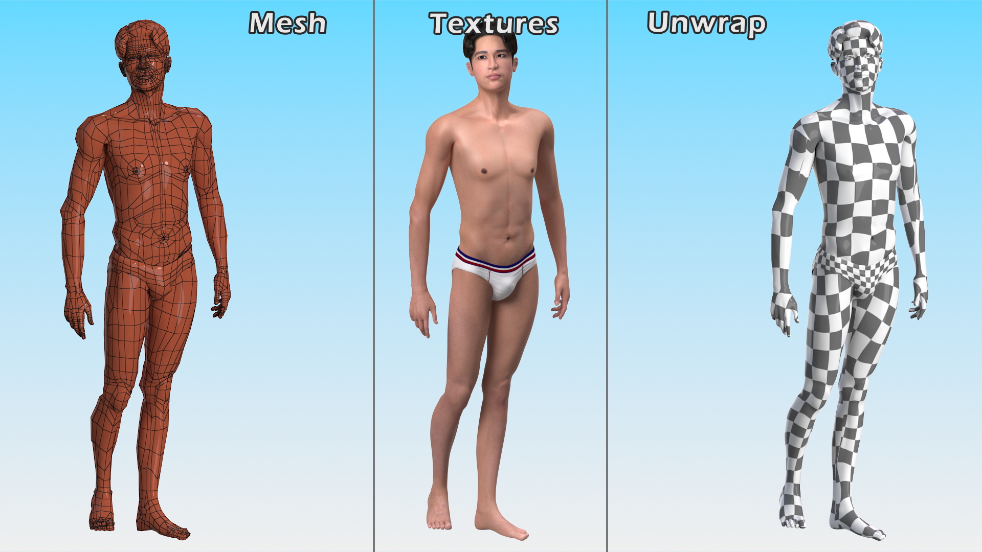 3D Chinese Man Underwear