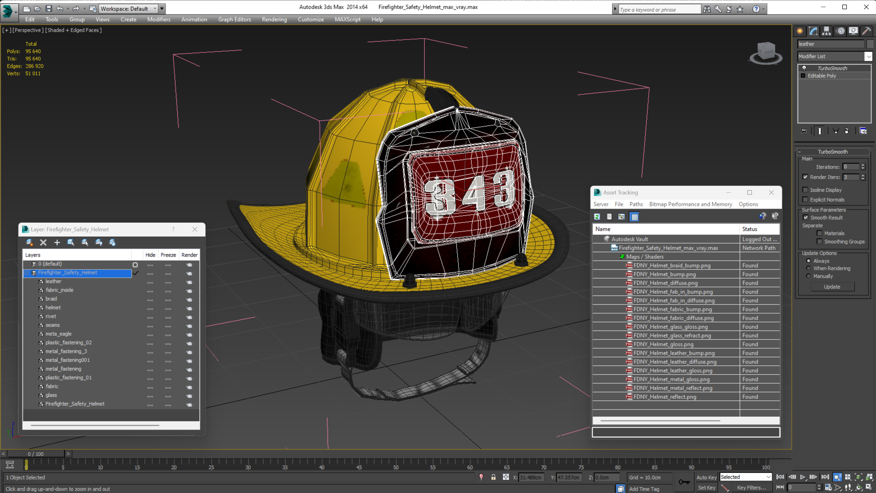 3D model Firefighter Safety Helmet