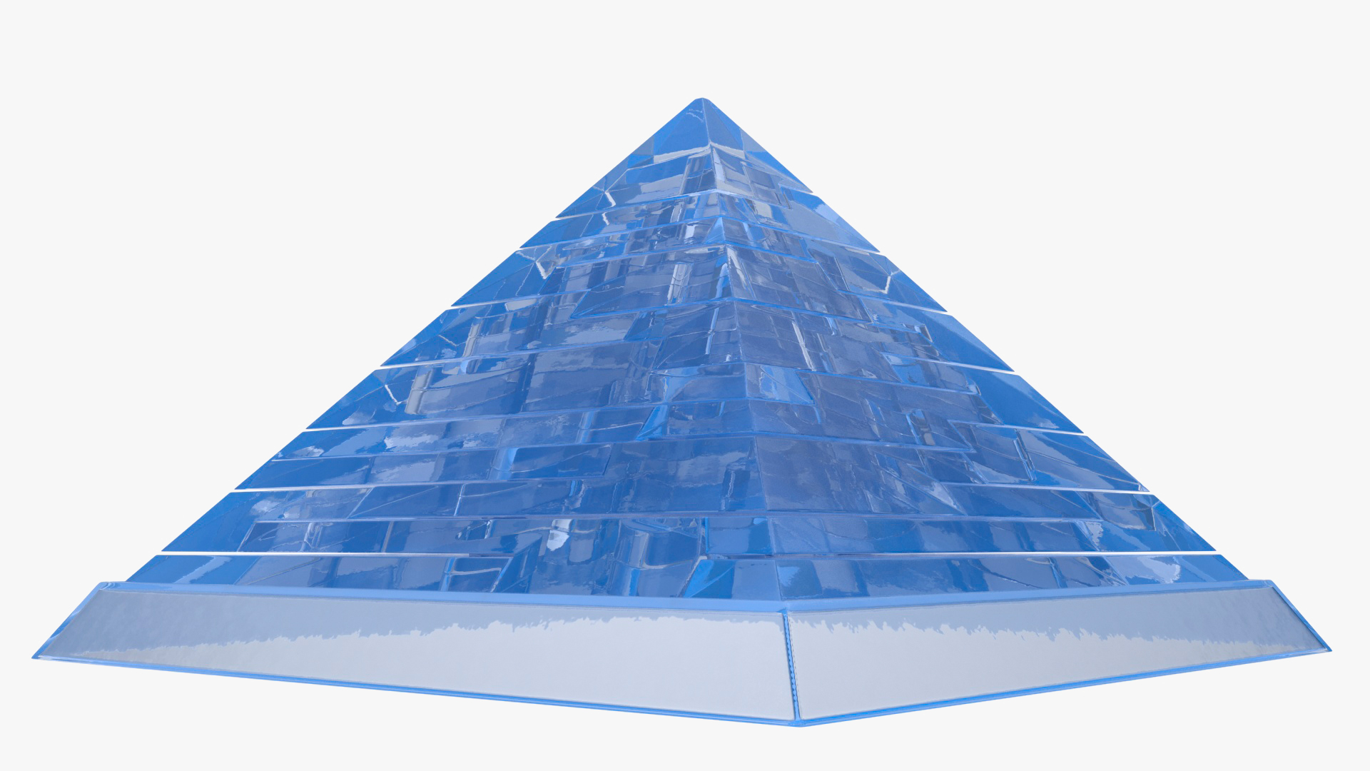 Crystal Pyramid Puzzle Blue 3D