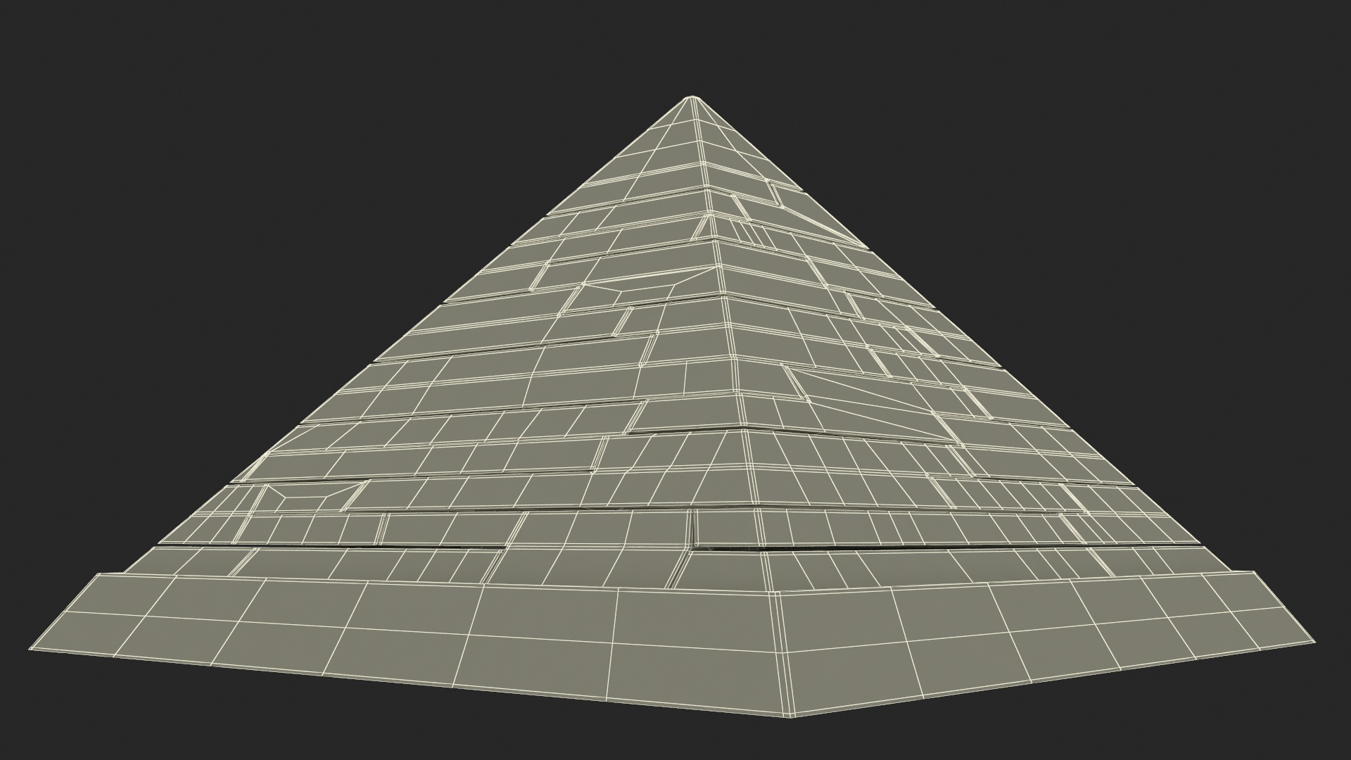 Crystal Pyramid Puzzle Blue 3D