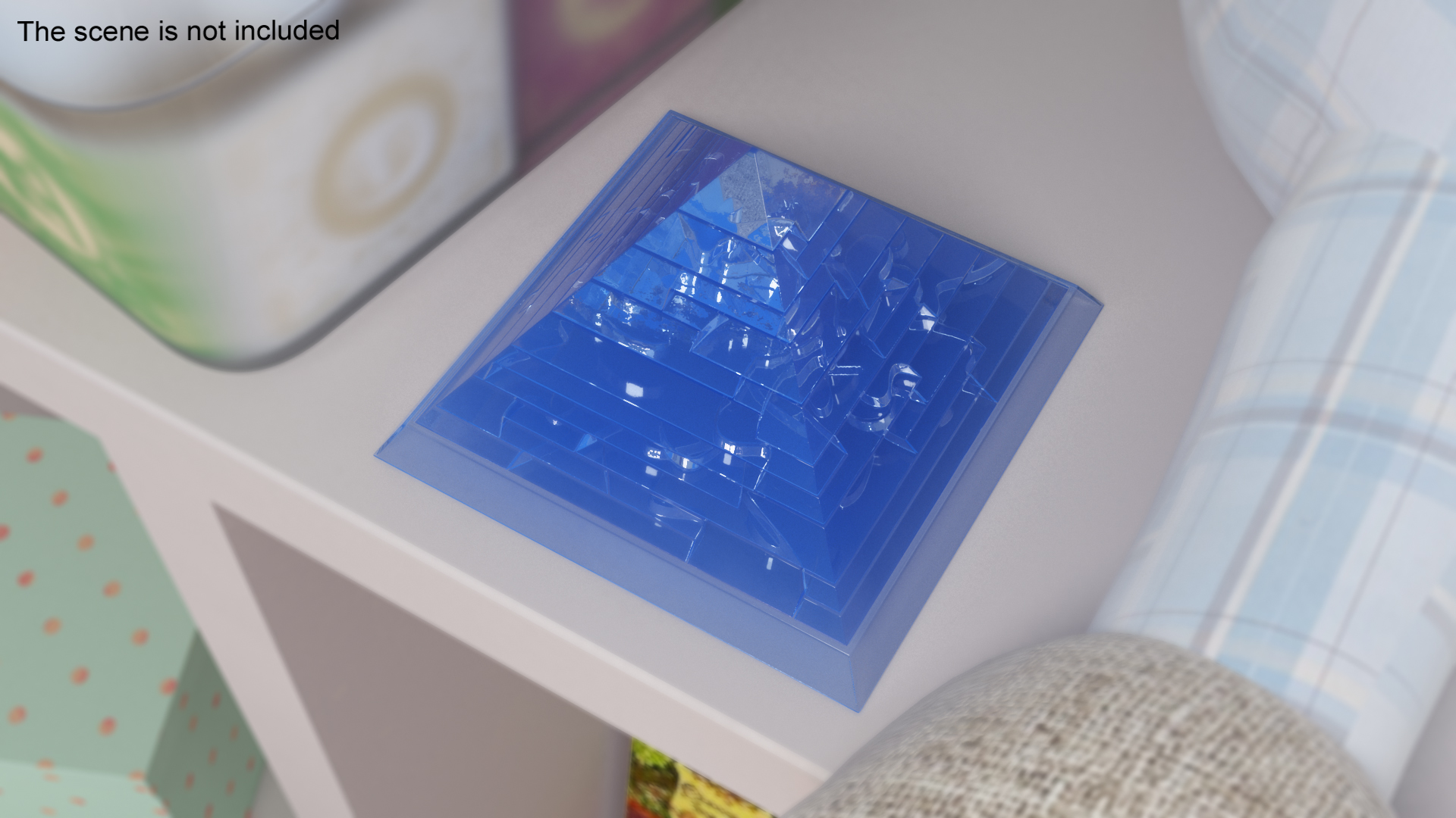 Crystal Pyramid Puzzle Blue 3D