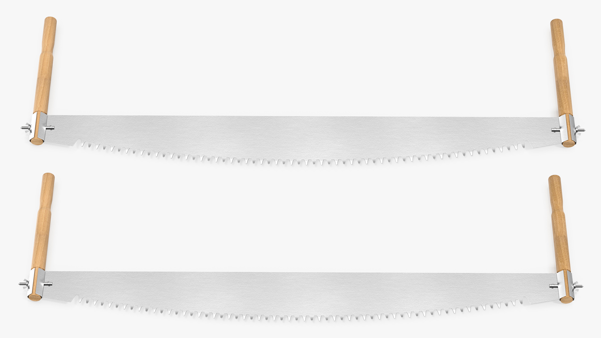 3D Vintage Two Person Crosscut Saw