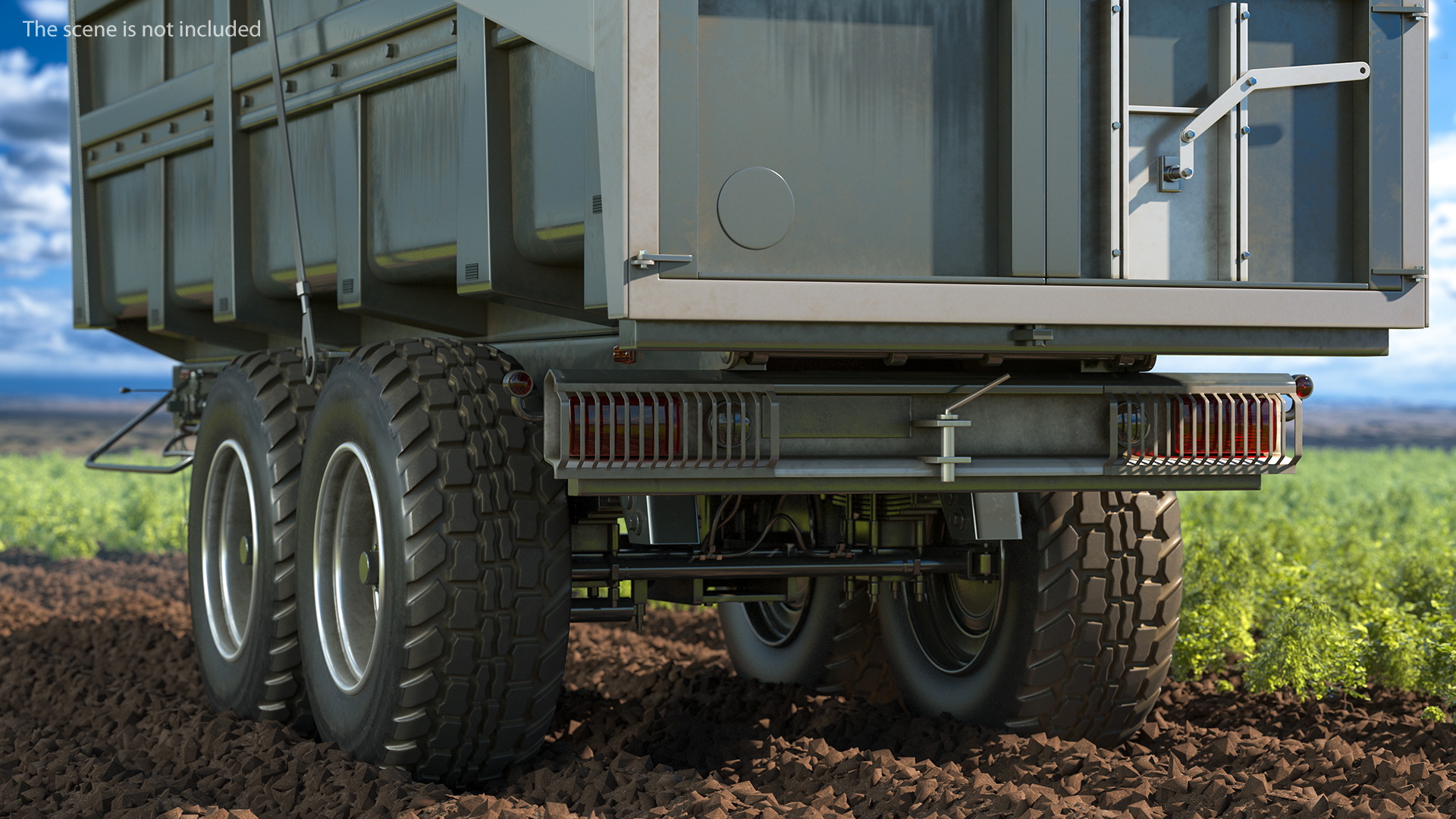 3D Body Tipper Trailer Rigged