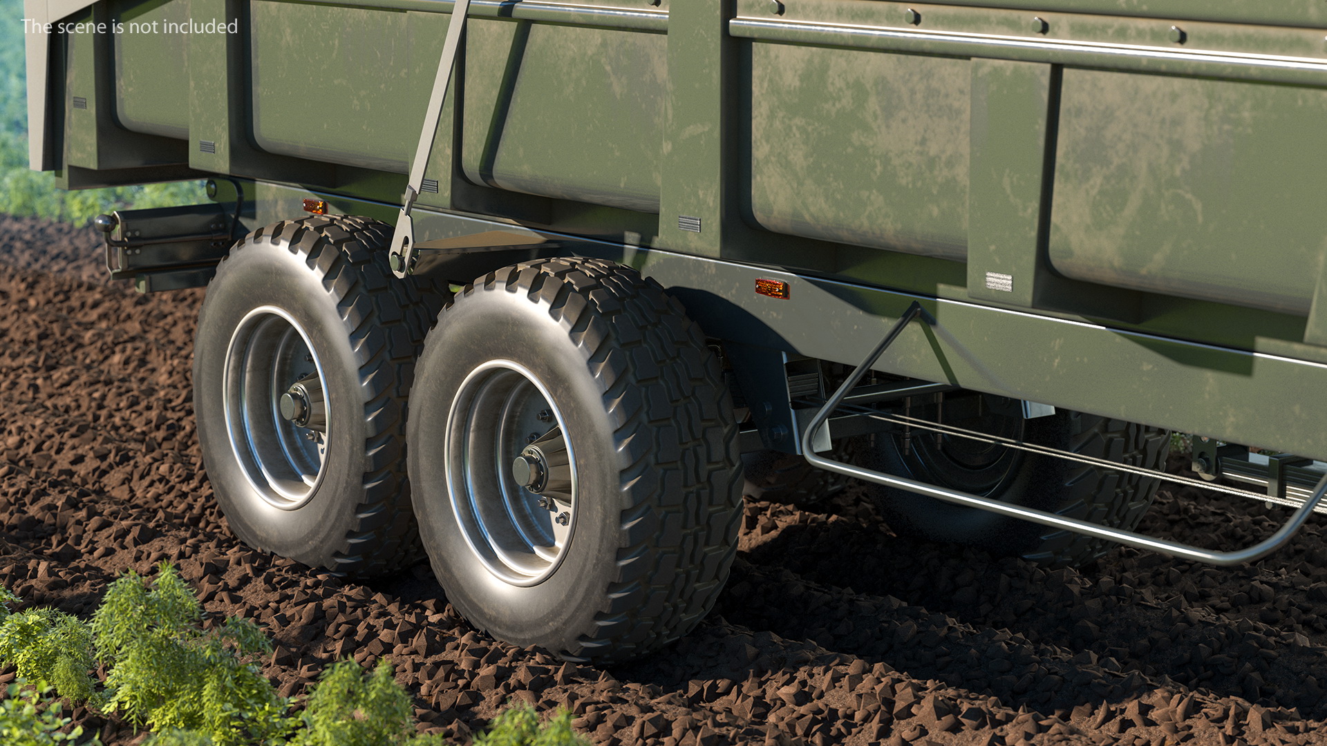 3D Body Tipper Trailer Rigged