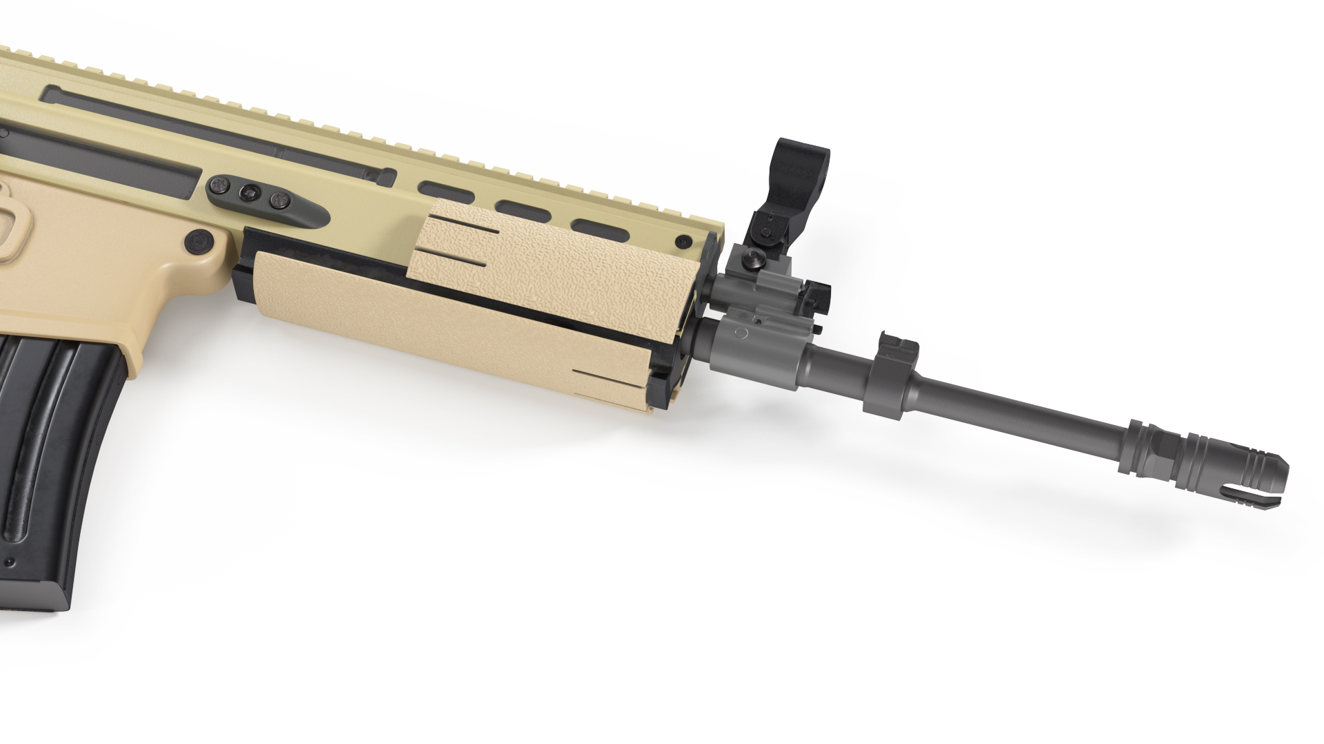 FN SCAR Assault Rifle Desert Color 3D model