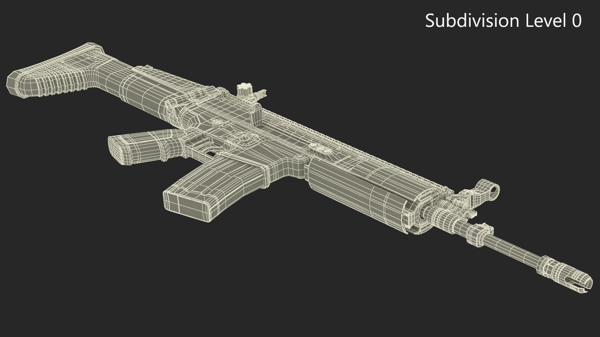 FN SCAR Assault Rifle Desert Color 3D model