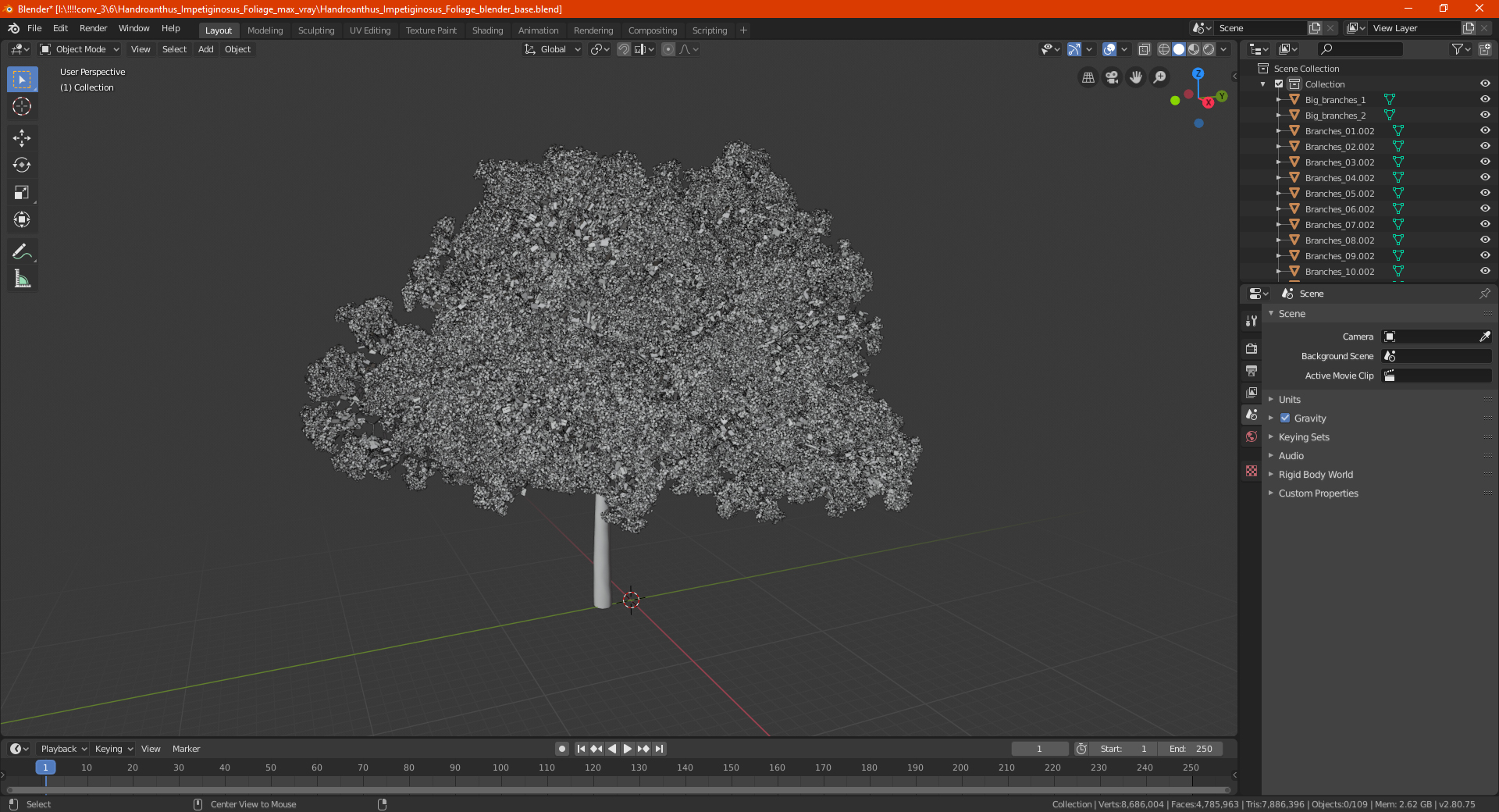 Pink Lapacho Tree 3D
