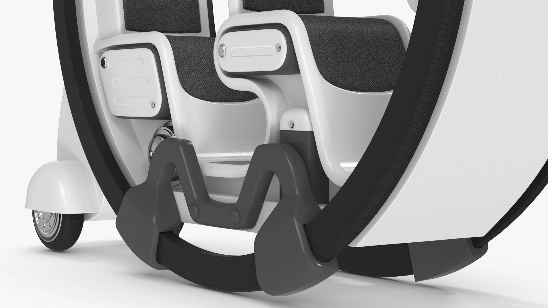 3D Futuristic Transport Car Tube White Rigged for Maya