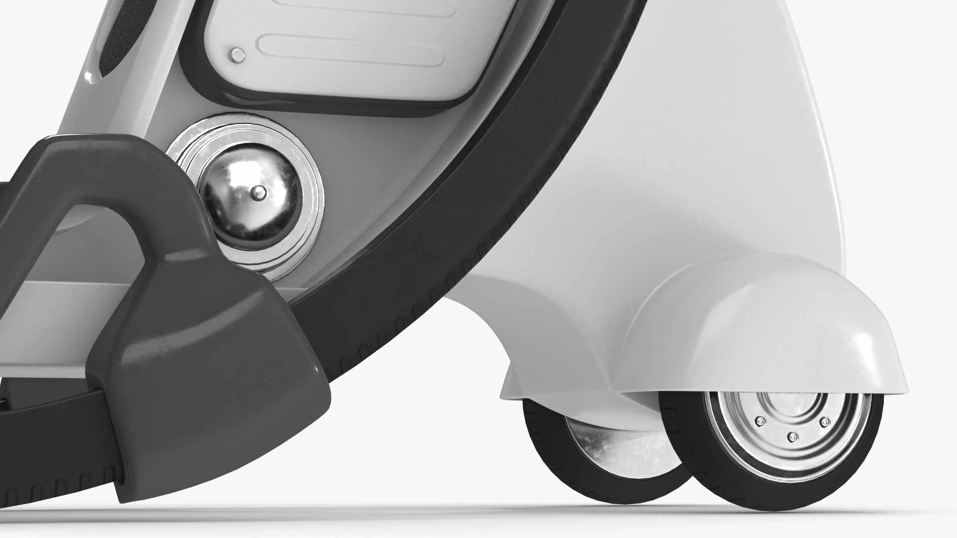 3D Futuristic Transport Car Tube White Rigged for Maya
