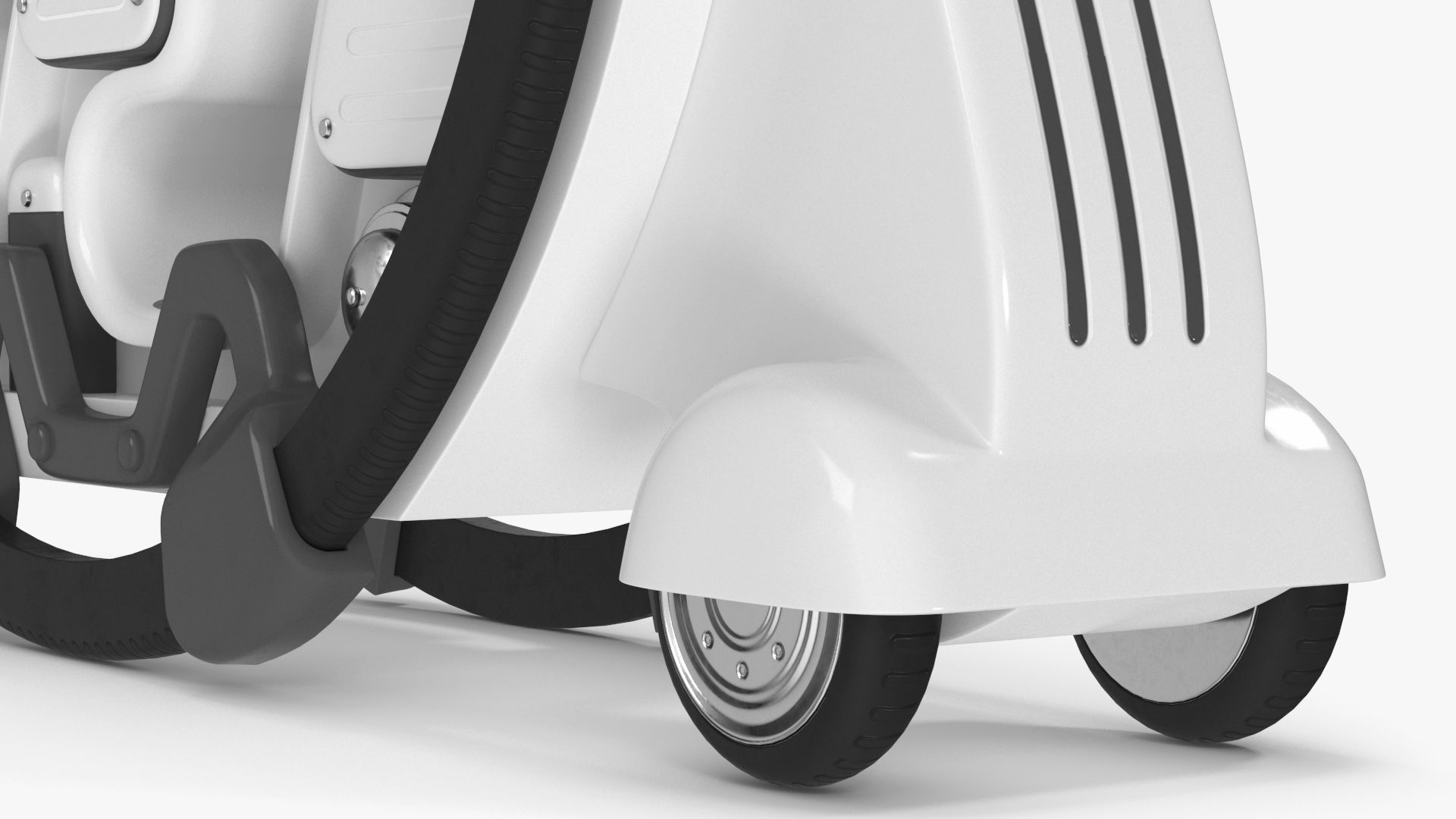 3D Futuristic Transport Car Tube White Rigged for Maya