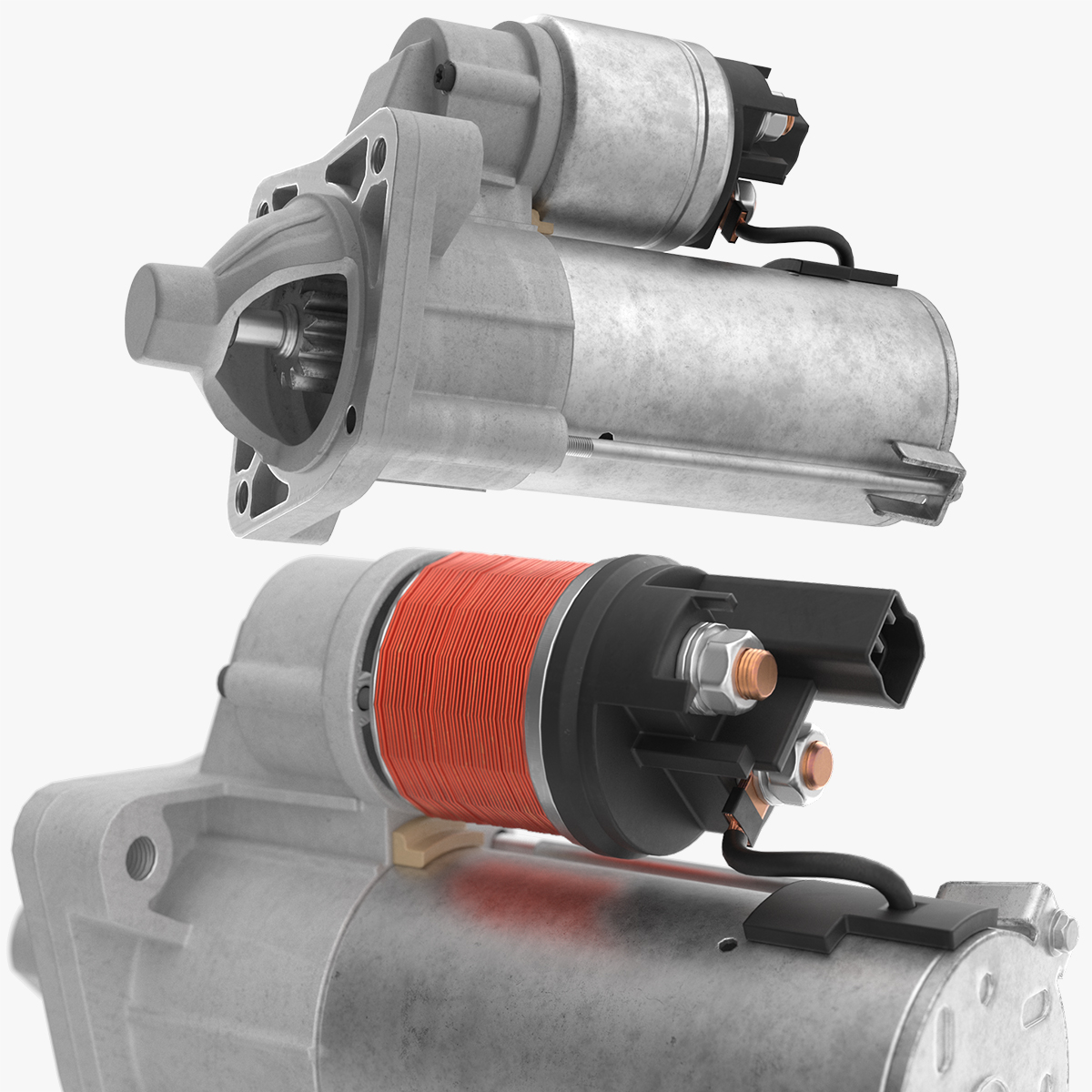 Car Ignition Starter Motor System Simplified, view 8