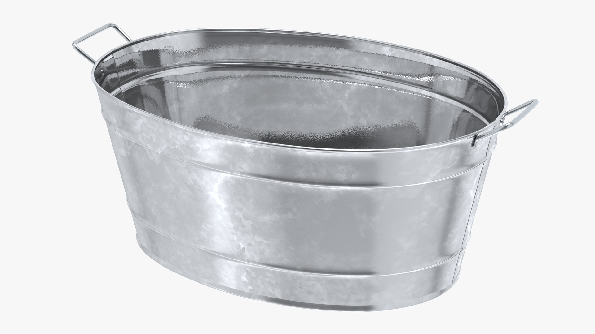 3D Large Galvanized Steel Oval Tub