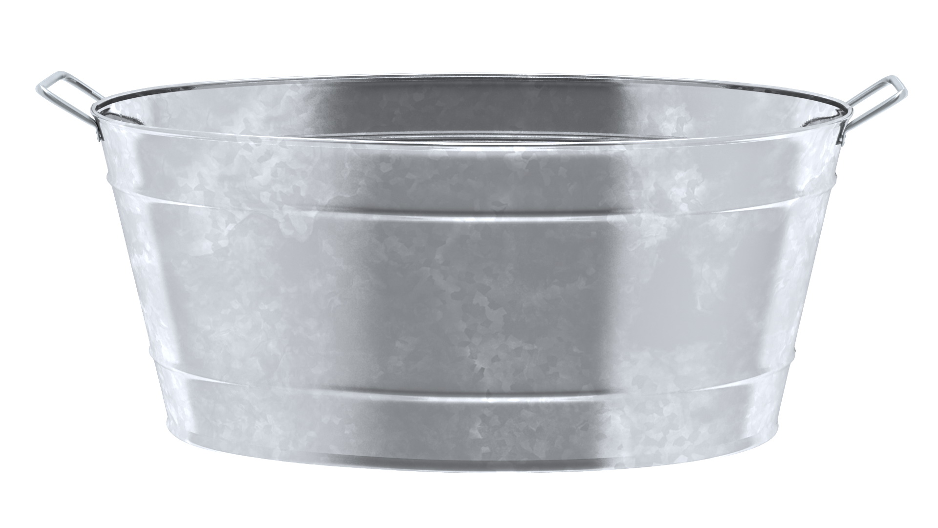 3D Large Galvanized Steel Oval Tub