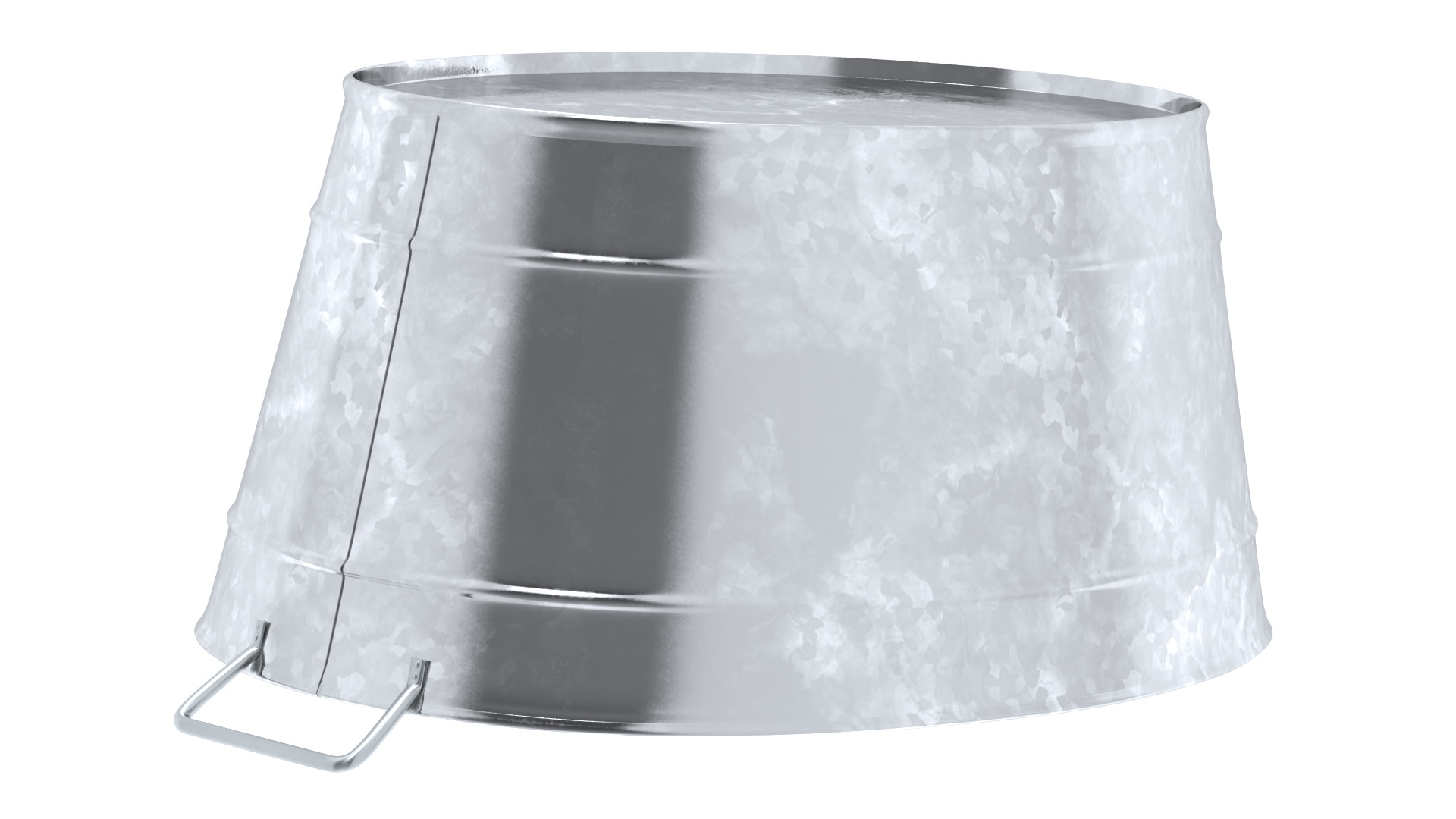 3D Large Galvanized Steel Oval Tub