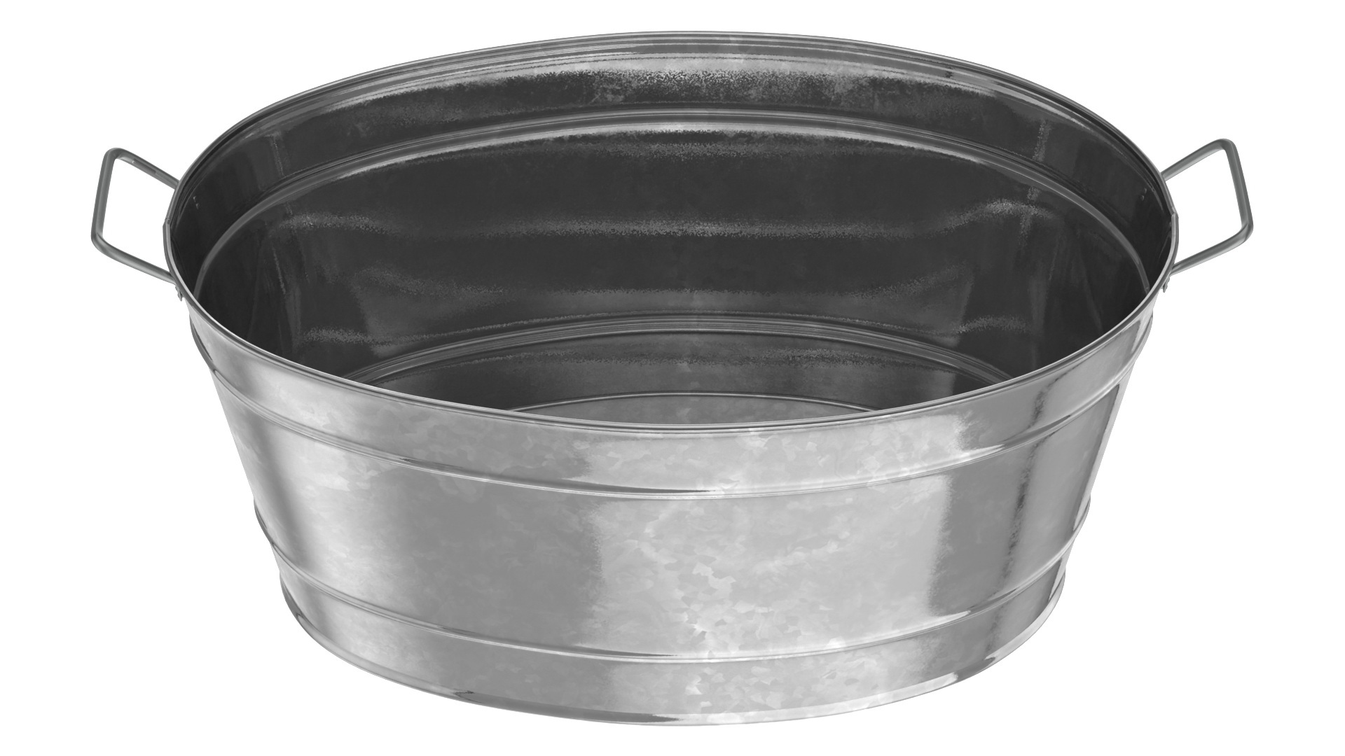 3D Large Galvanized Steel Oval Tub